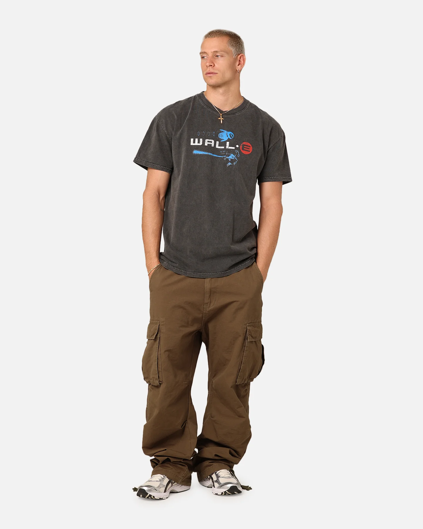 73Studio X Pixar Wall.E Heavyweight T-Shirt Black Wash - Image 2