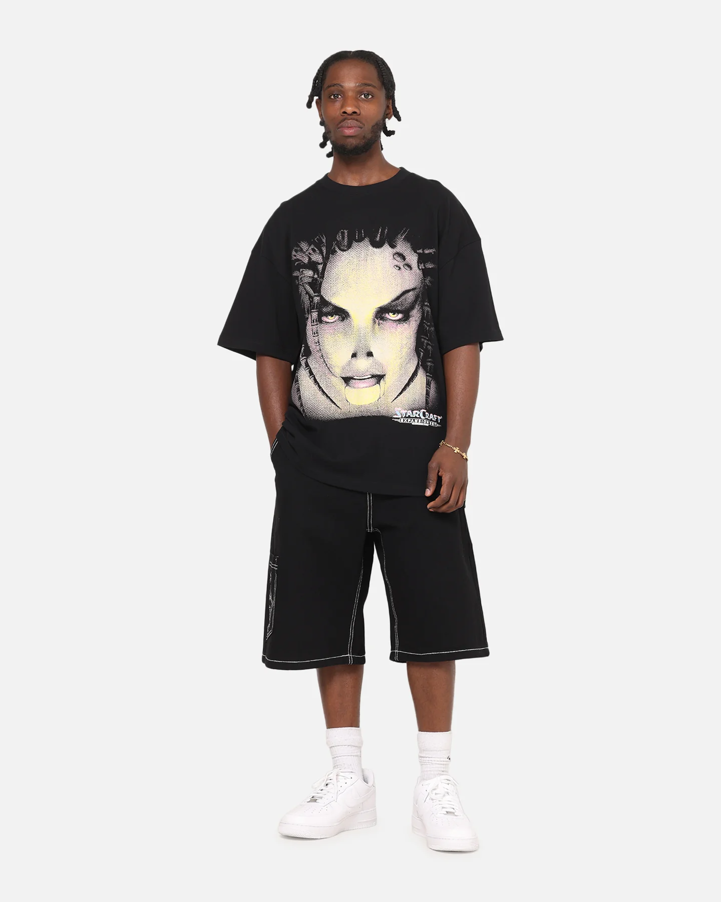 73Studio X Starcraft Infested Kerrigan T-Shirt Off Black - Image 3