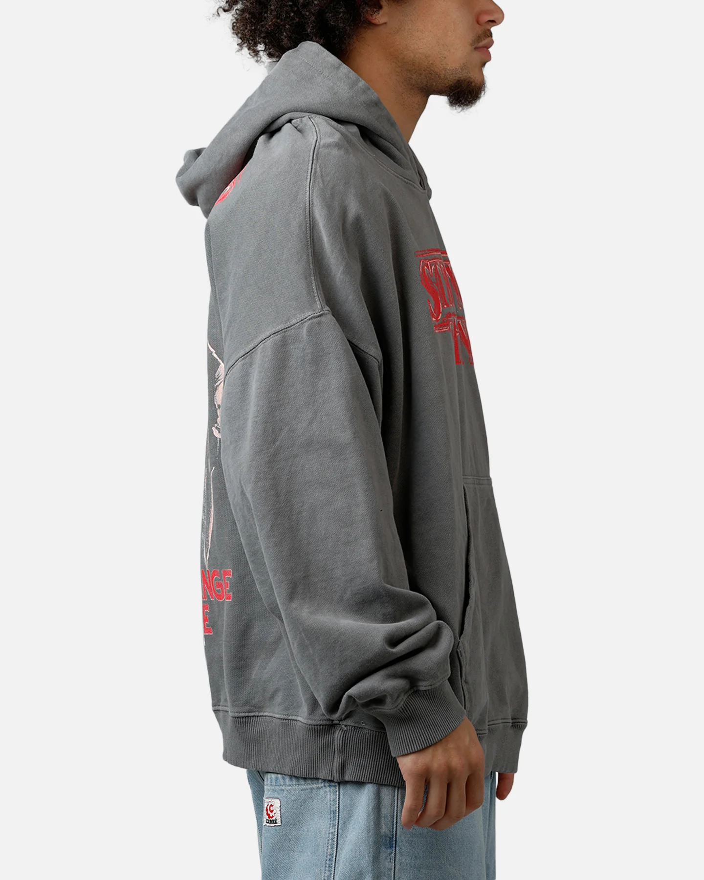 73Studio X Stranger Things Hawkins Heroes Hoodie Washed Charcoal - Image 4