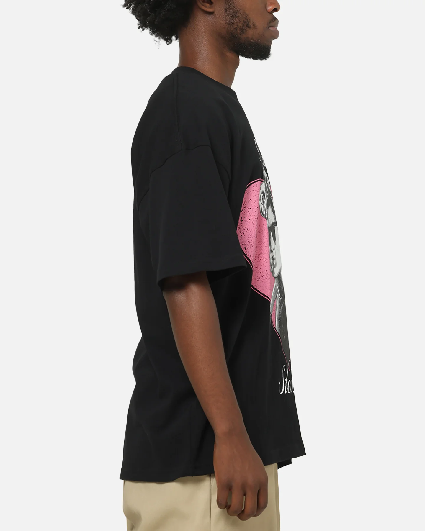 73Studio X Stranger Things I Love Steve Heavy T-Shirt Black - Image 4