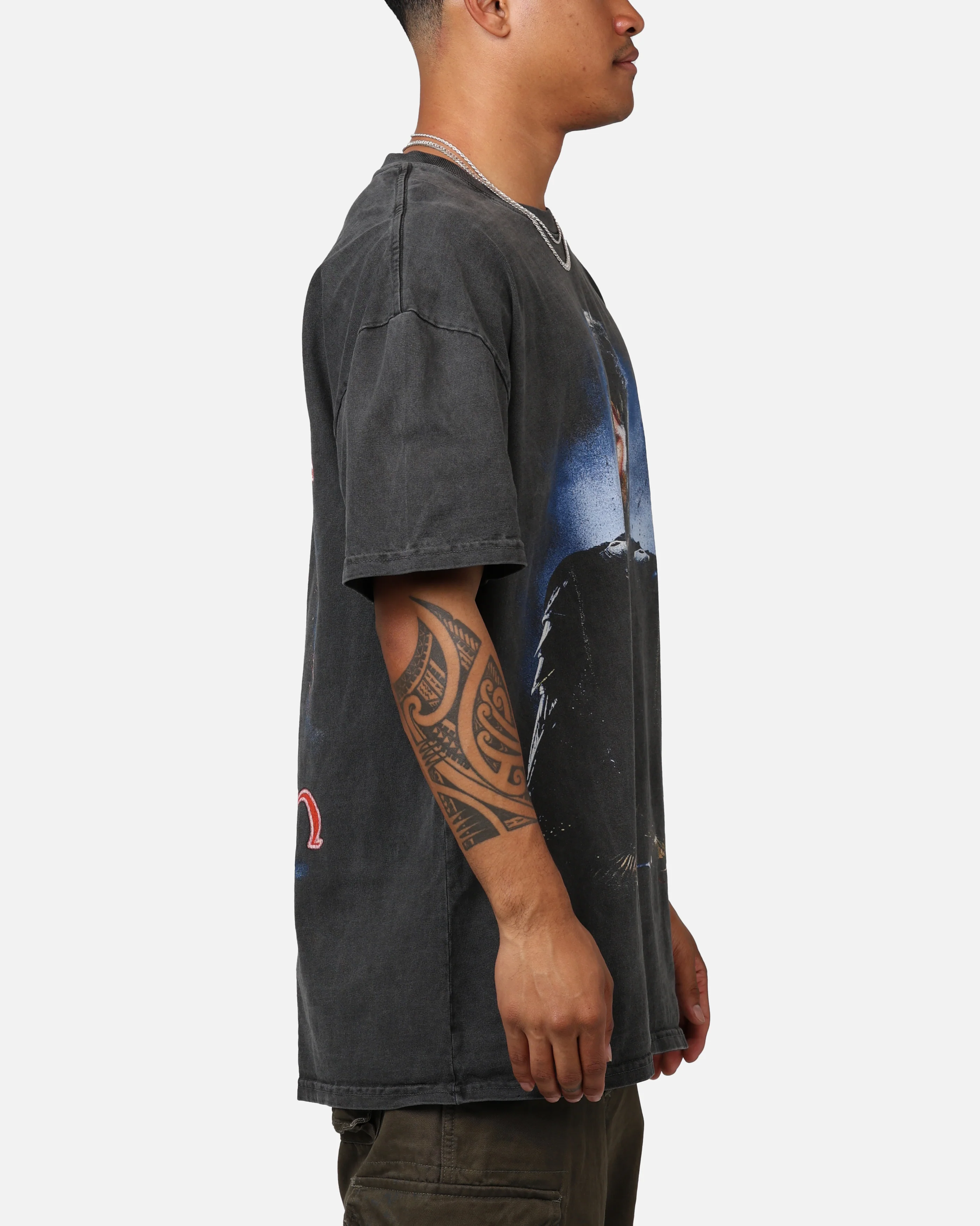 73Studio X The Lord Of The Rings Aragorn Heavyweight Vintage T-Shirt Black Wash - Image 4