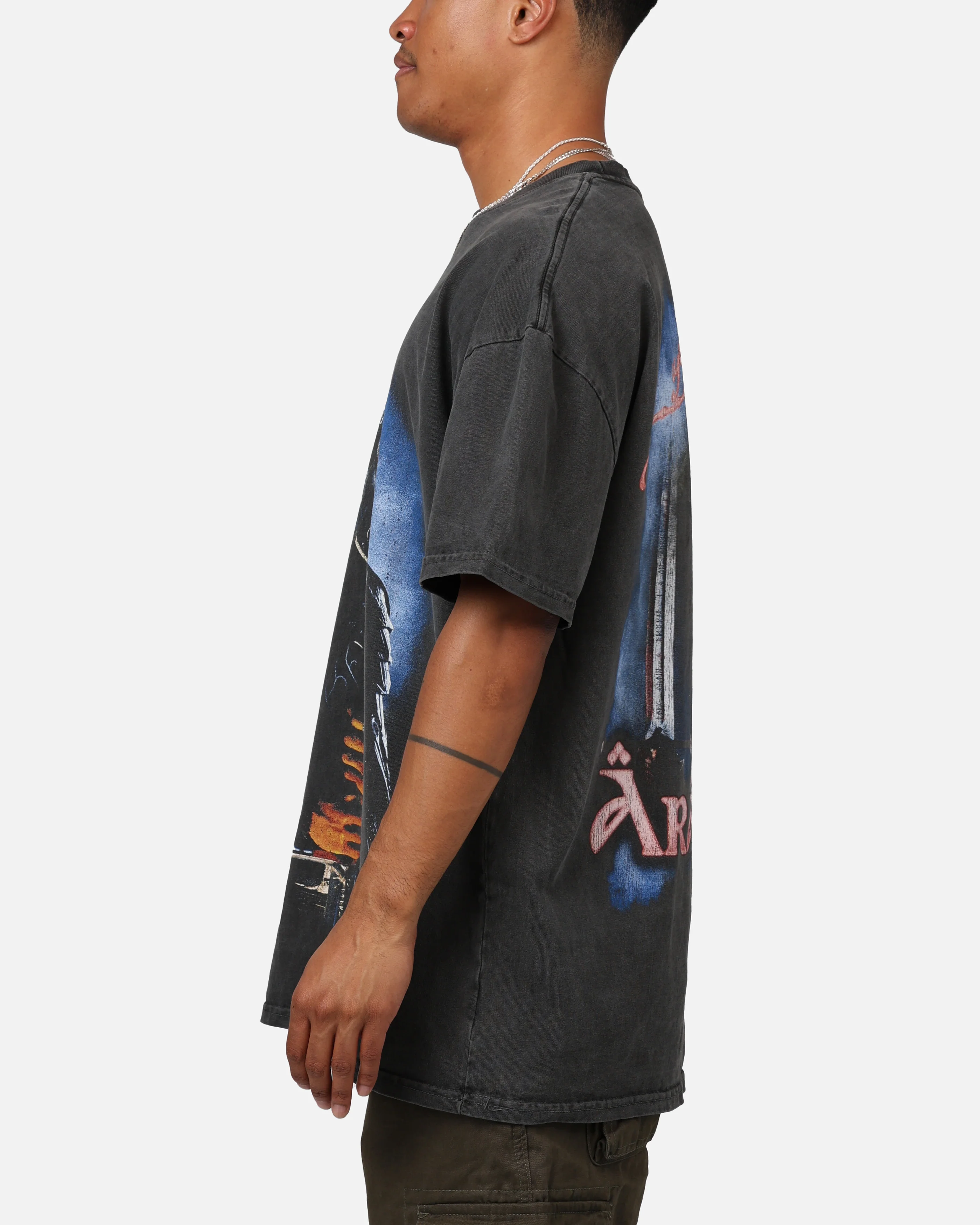 73Studio X The Lord Of The Rings Aragorn Heavyweight Vintage T-Shirt Black Wash - Image 5