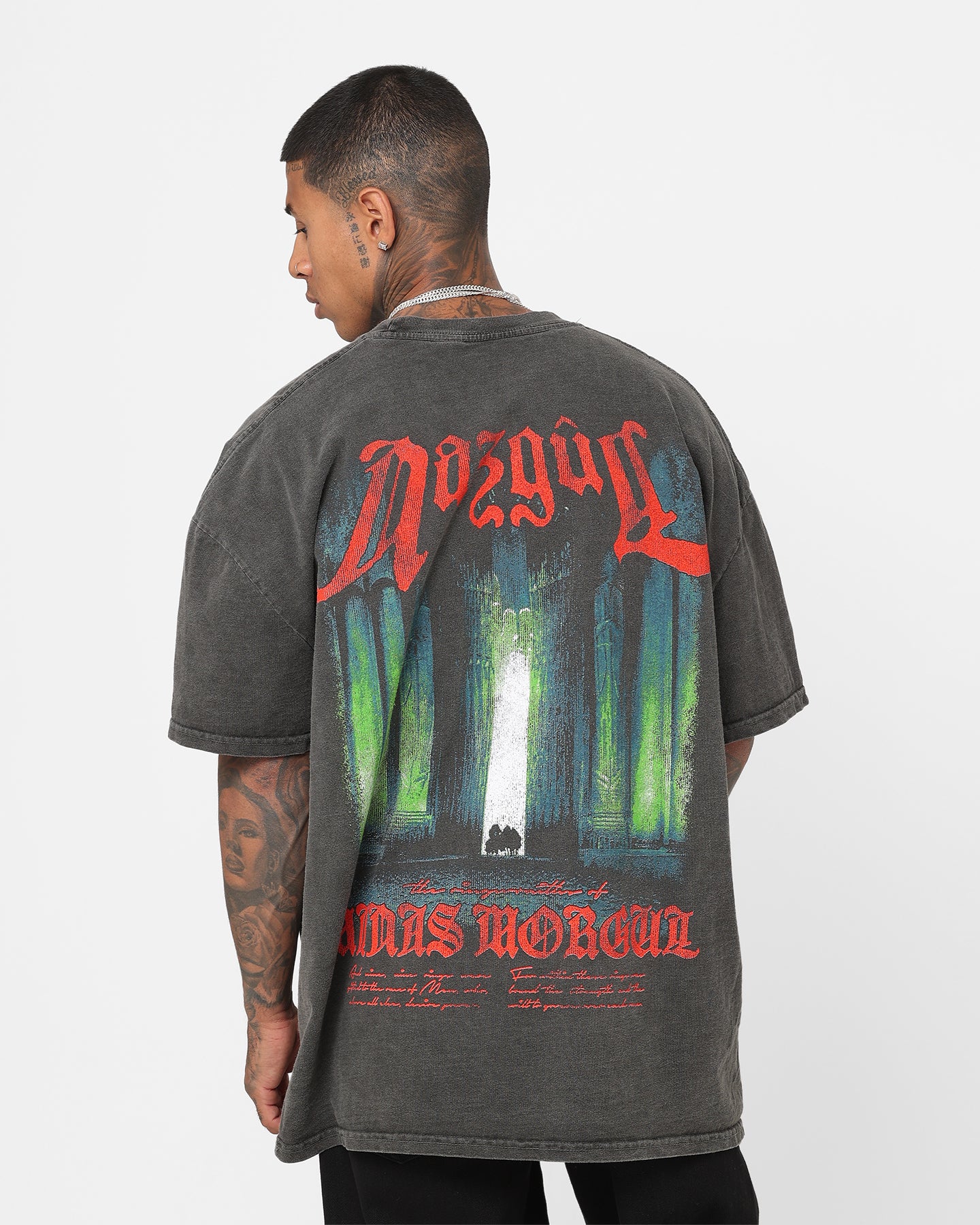 73Studio X The Lord Of The Rings Nazgul Heavyweight Vintage T-Shirt Black Wash - Image 2