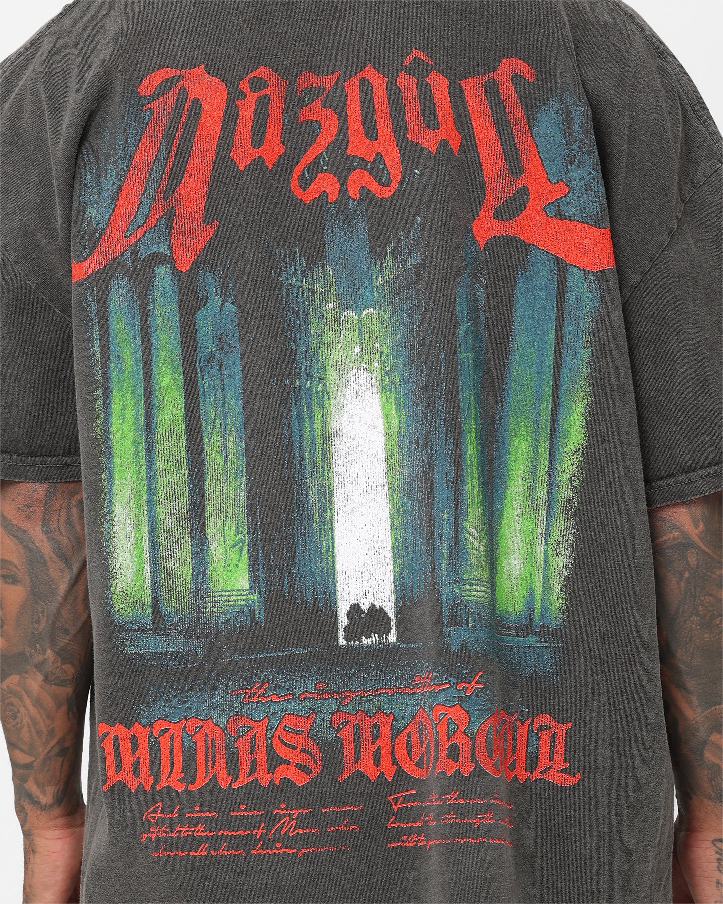 73Studio X The Lord Of The Rings Nazgul Heavyweight Vintage T-Shirt Black Wash - Image 5