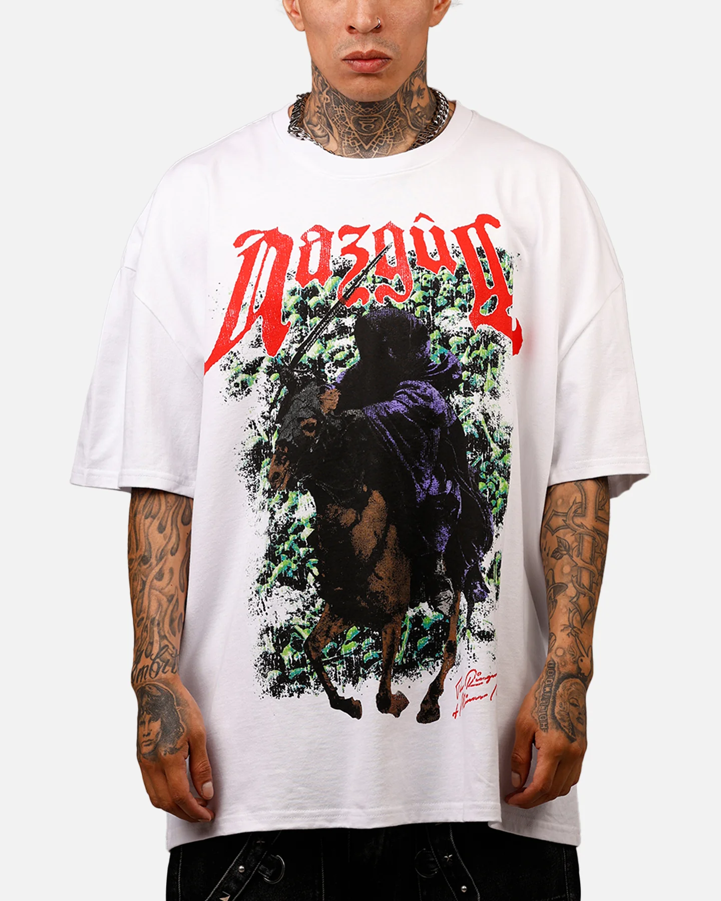 73Studio X The Lord Of The Rings Nazgul Heavyweight Vintage T-Shirt White