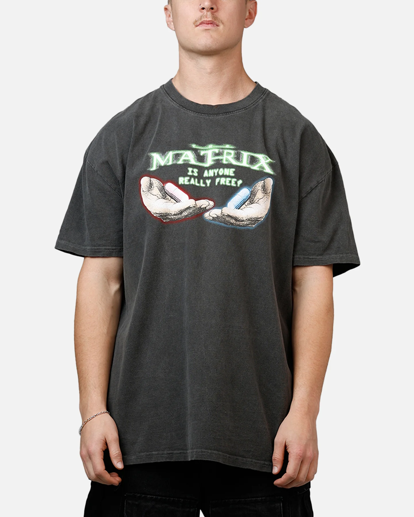 73Studio X The Matrix Pills Heavyweight T-Shirt Black - Image 2