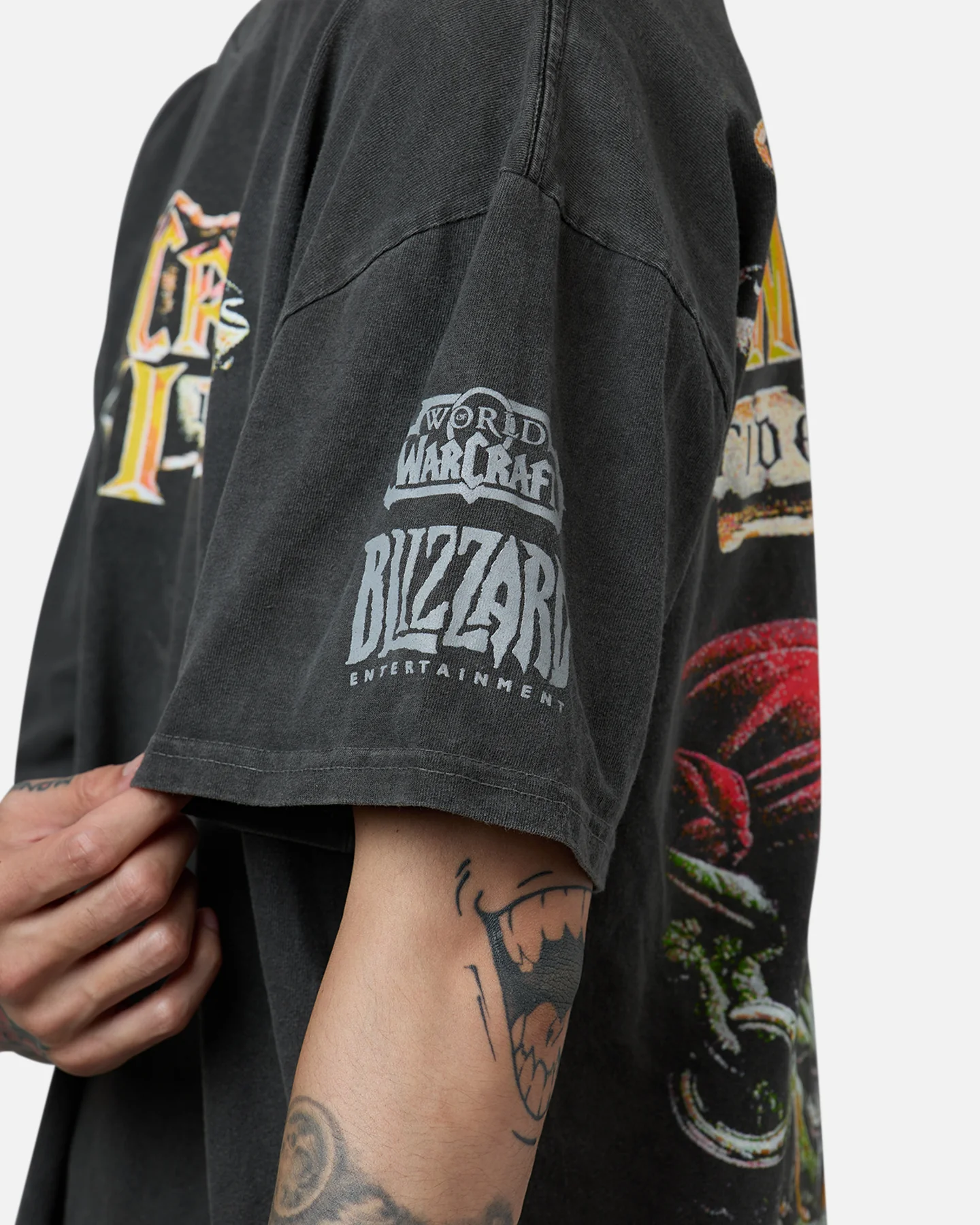 73Studio X Warcraft II: Tides Of Darkness T-Shirt Black Wash - Image 7
