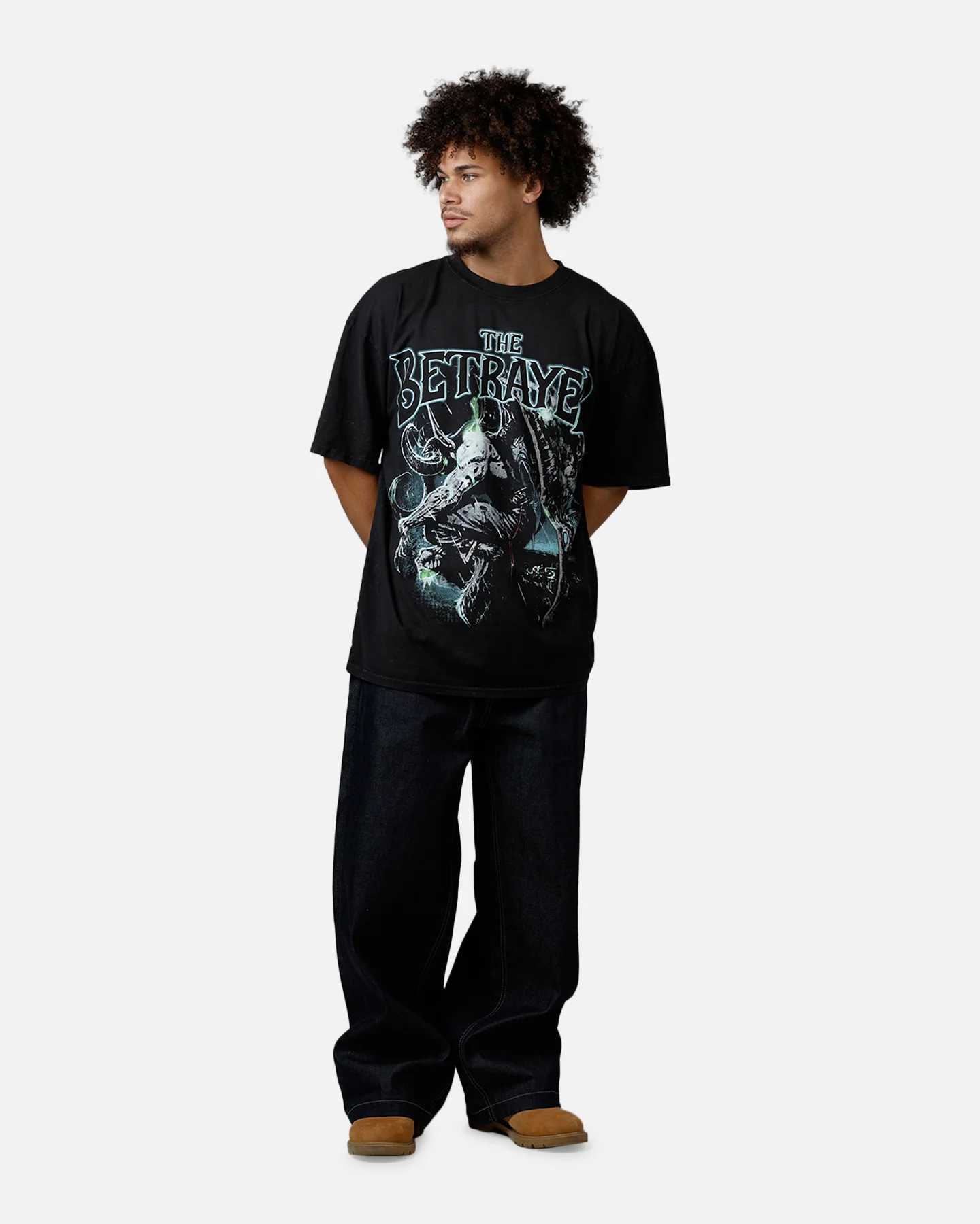 73Studio X Warcraft The Betrayer T-Shirt Black Acidwash - Image 3