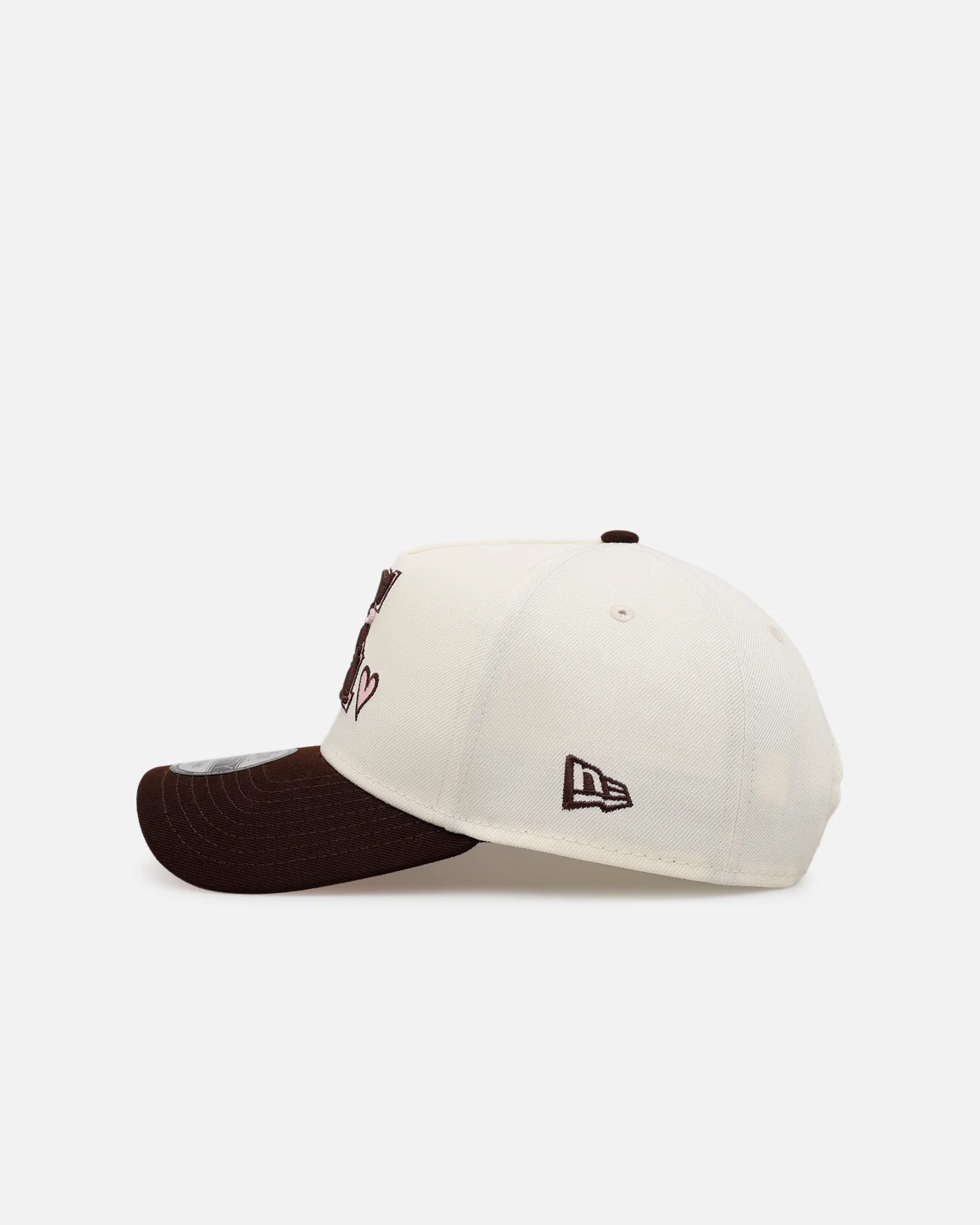 New Era Los Angeles Angels 'Pink Satin Pink Hearts Walnut' 9FORTY A-Frame Snapback Chrome/Walnut - Image 4