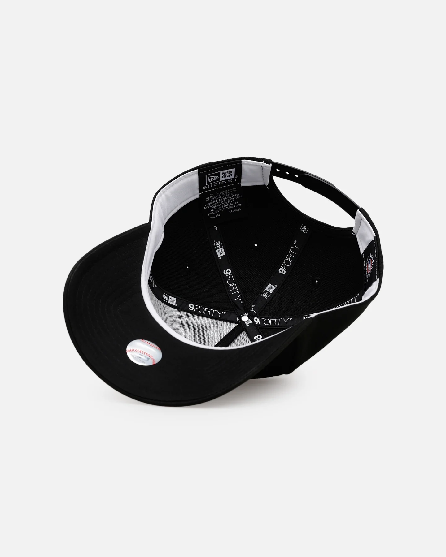 New Era Washington Nationals 'Easy Black' 9FORTY A-Frame Snapback Black/Black - Image 6