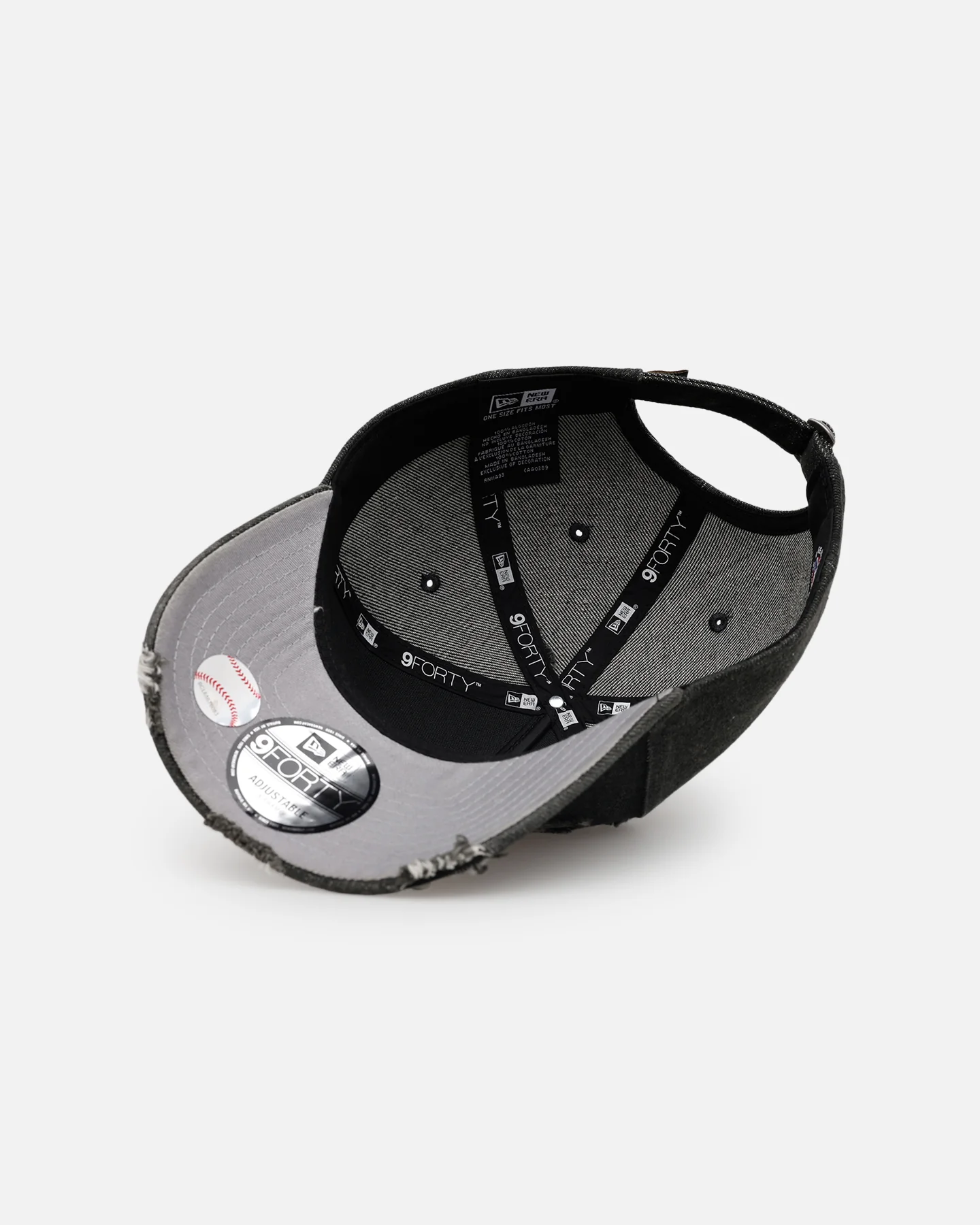 New Era New York Yankees 'Denim 2.0' 9FORTY A-Frame Strapback Black - Image 6