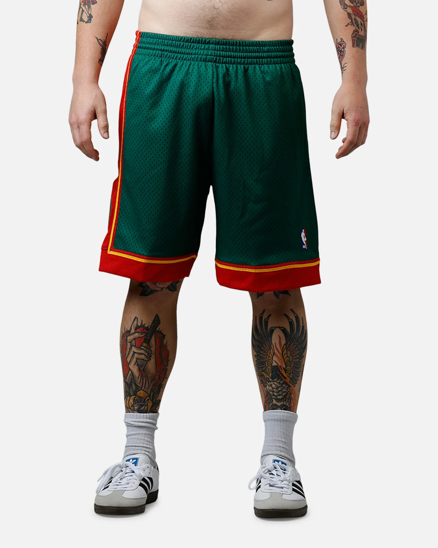 Mitchell & Ness Seattle SuperSonics 95-96' Swingman Shorts Green - Image 6