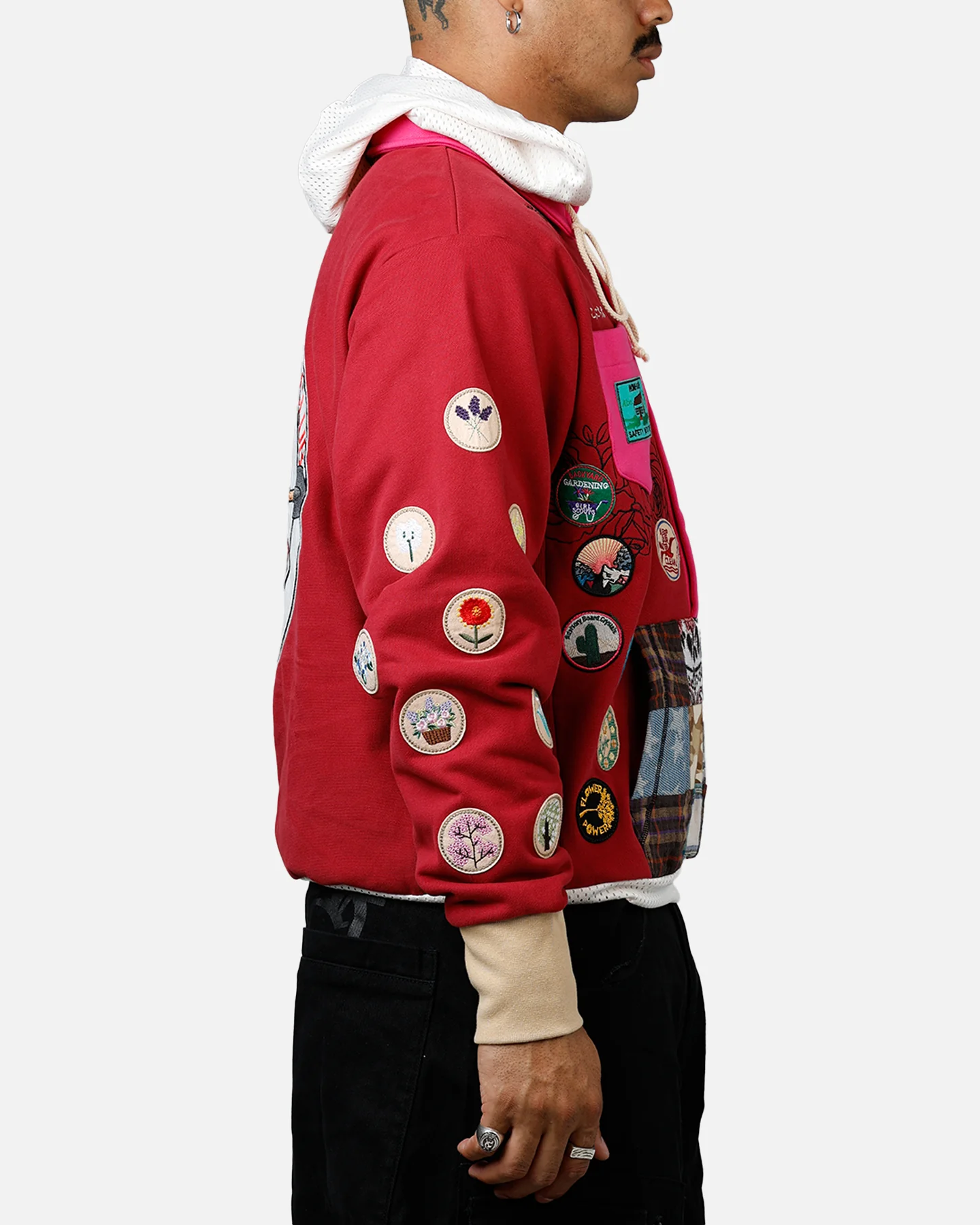 ABC Patch Hoodie Rose - Image 4