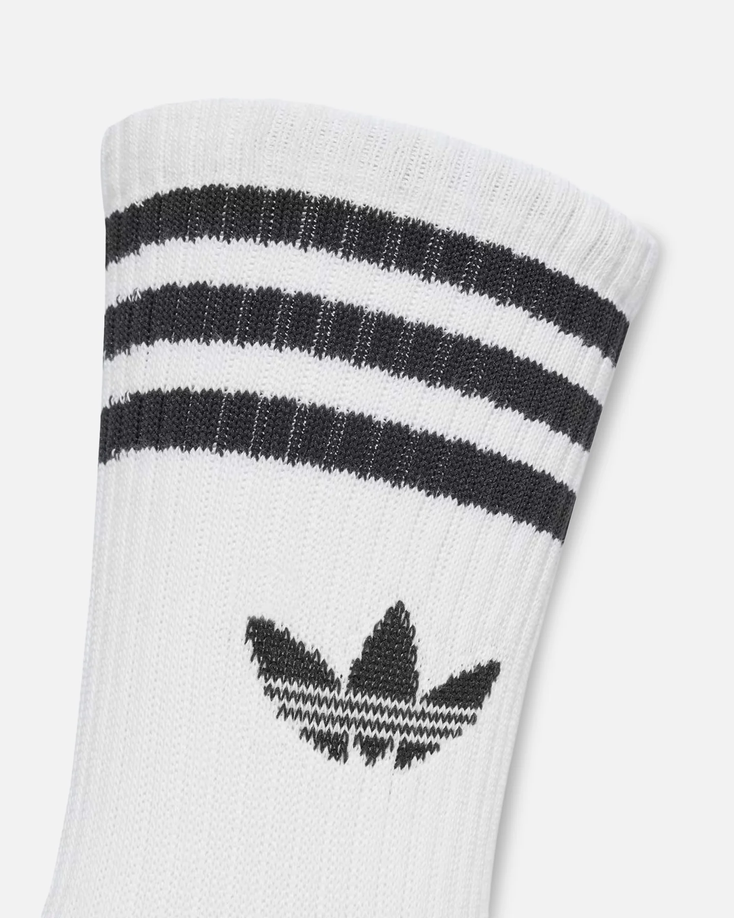 Adidas 3-Stripes Crew Socks 3 Pack White/Black - Image 3