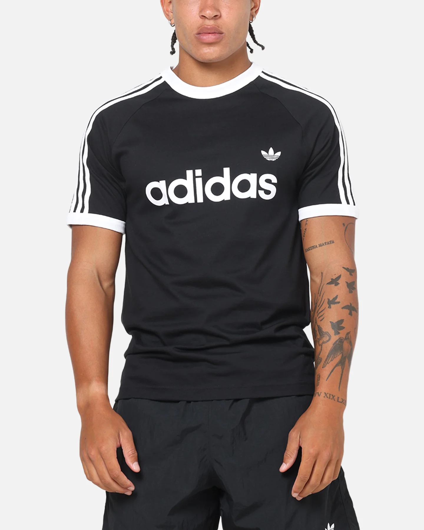 Adidas 3-Stripes Ringer T-Shirt Black