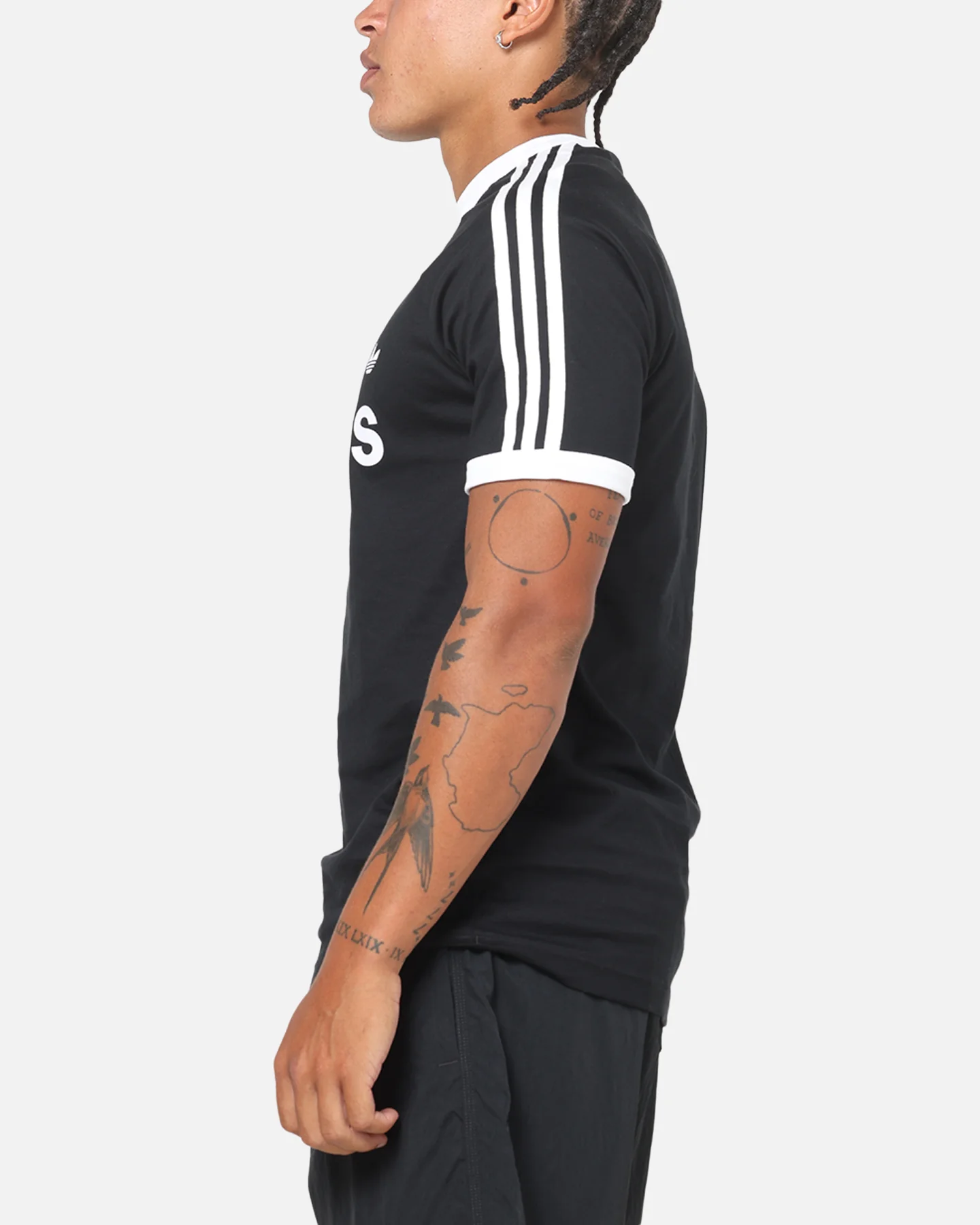 Adidas 3-Stripes Ringer T-Shirt Black - Image 5