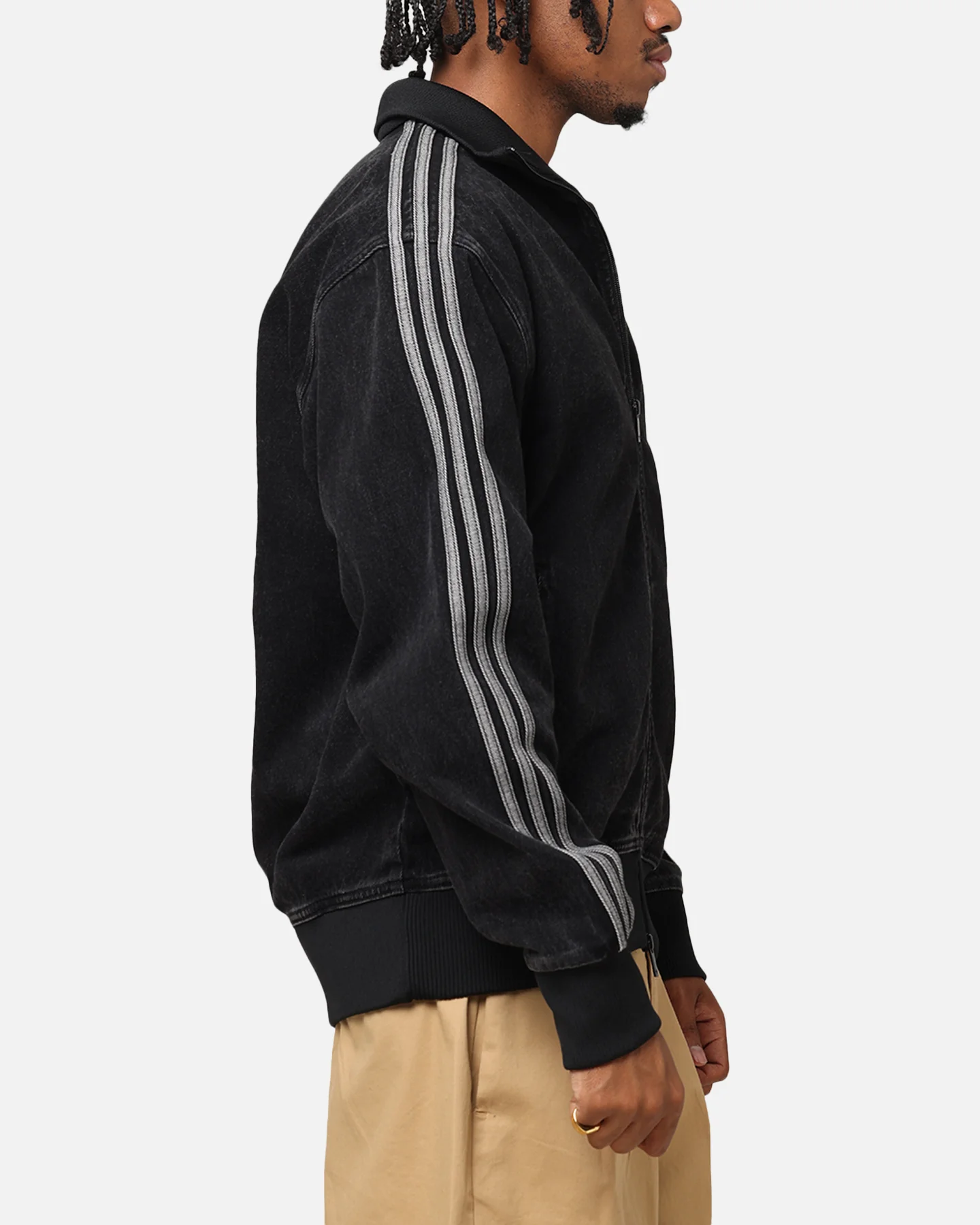 Adidas Adicolor Denim Firebird Track Jacket True Black - Image 4