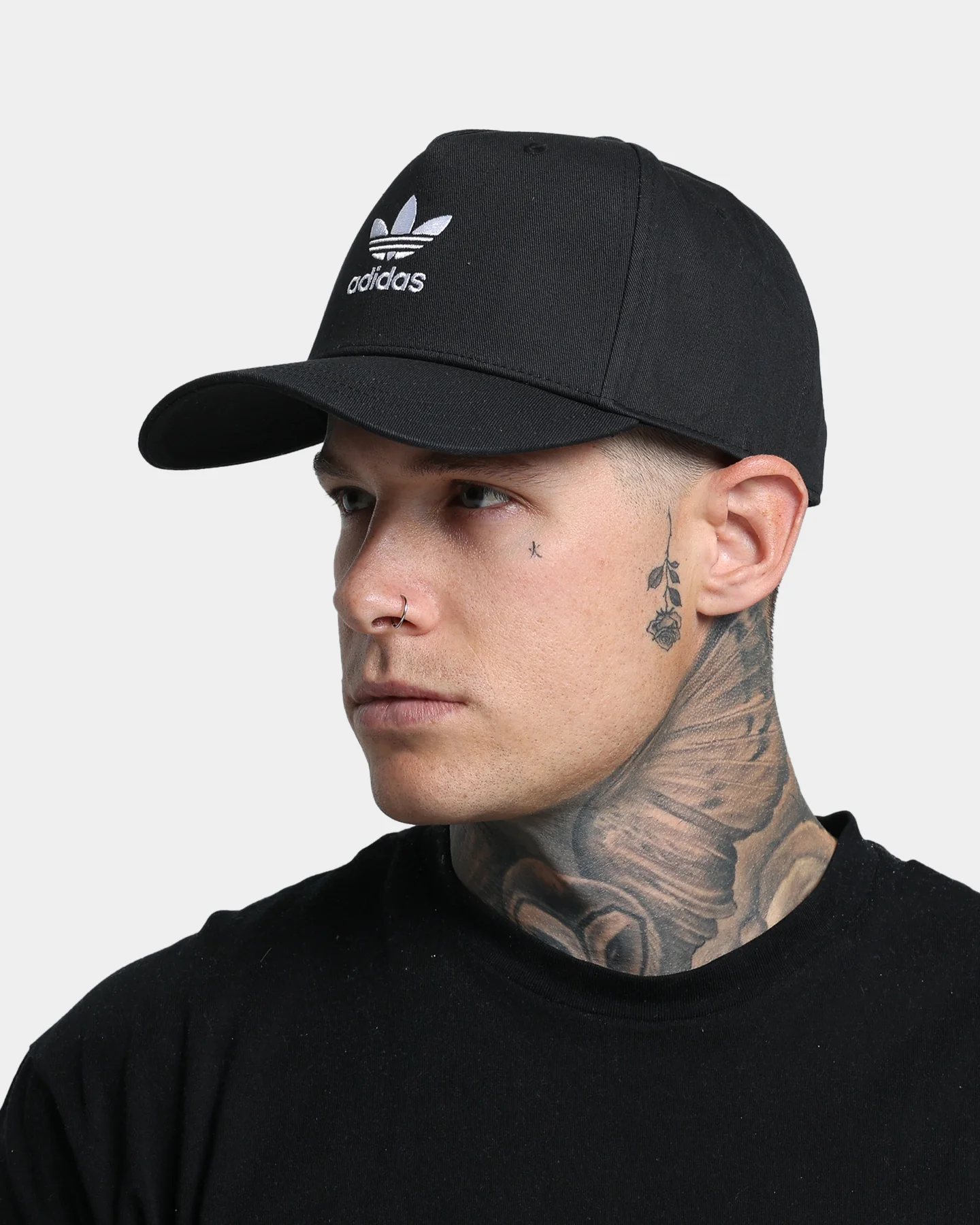 Adidas Adicolour Classic Trefoil Curved Closed Trucker Hat Black - Image 3