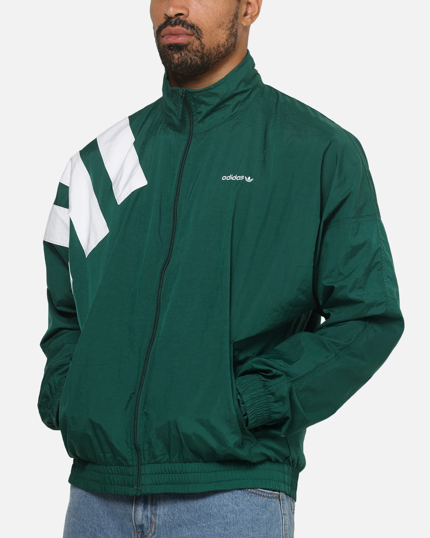Adidas Archive Blocked Track Top Jacket Green - Image 6
