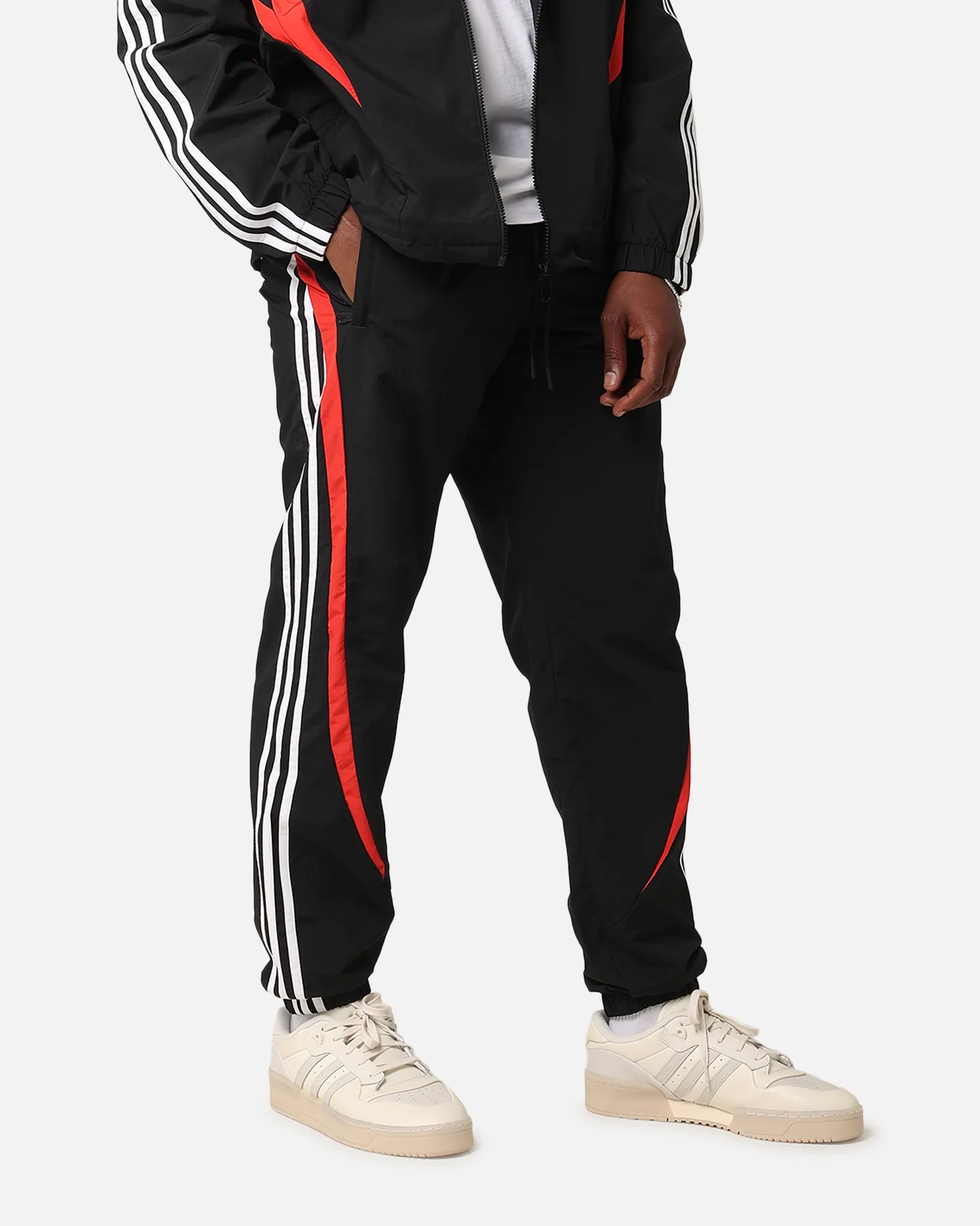 Adidas Archive Pants Black/Better Scarlet - Image 6