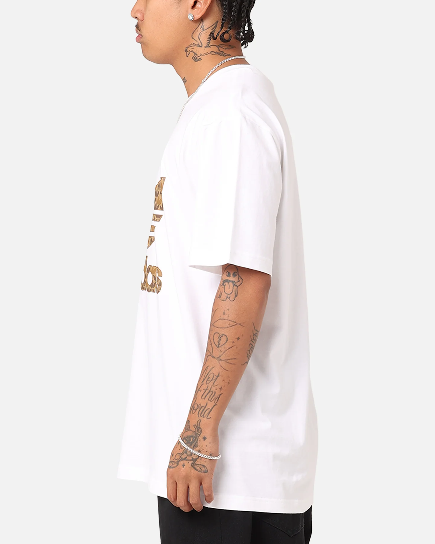 Adidas Classic Monogram T-Shirt White/Earth Strata - Image 6