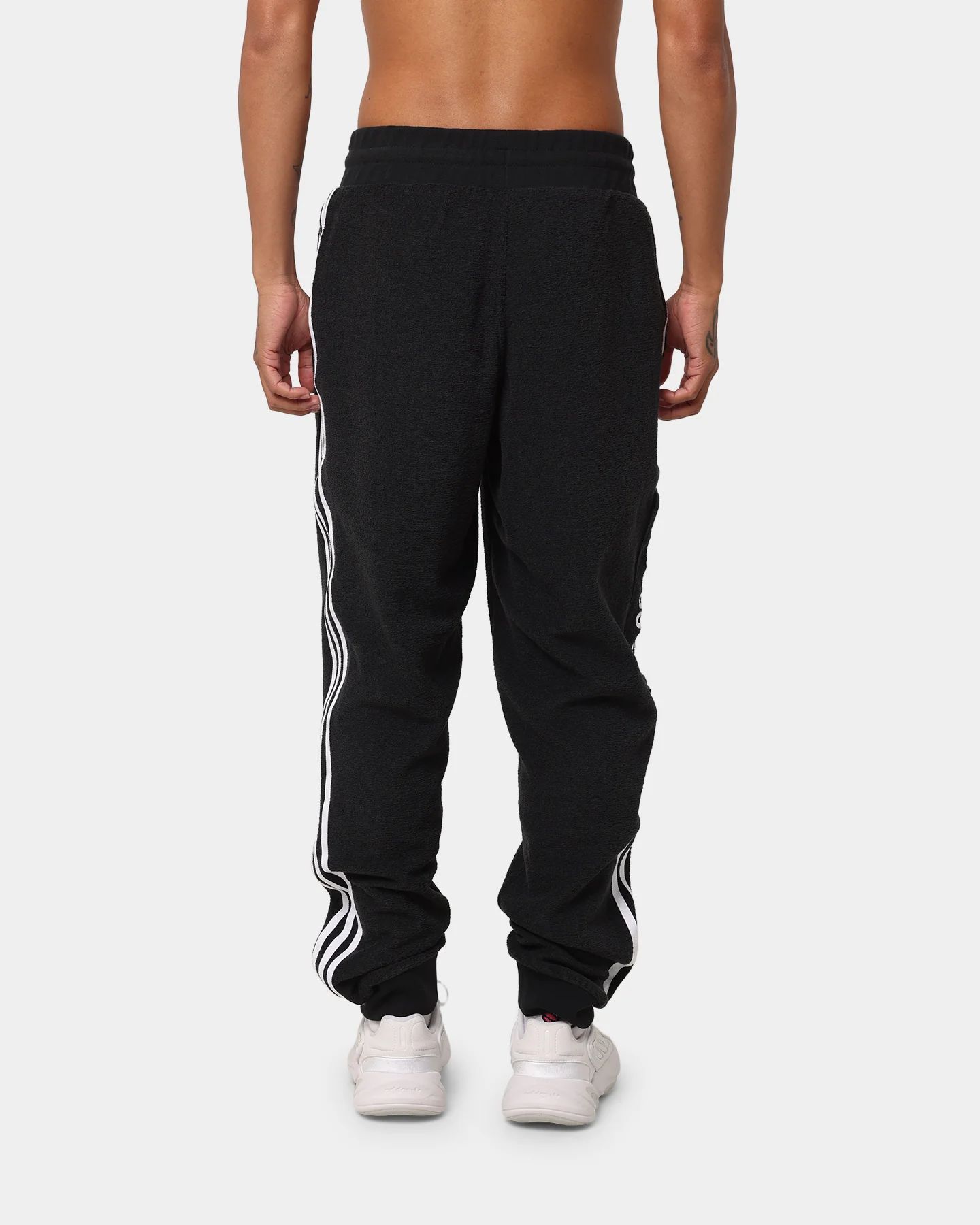 Adidas Comfort 3 Stripe Track Pants Black/White - Image 4