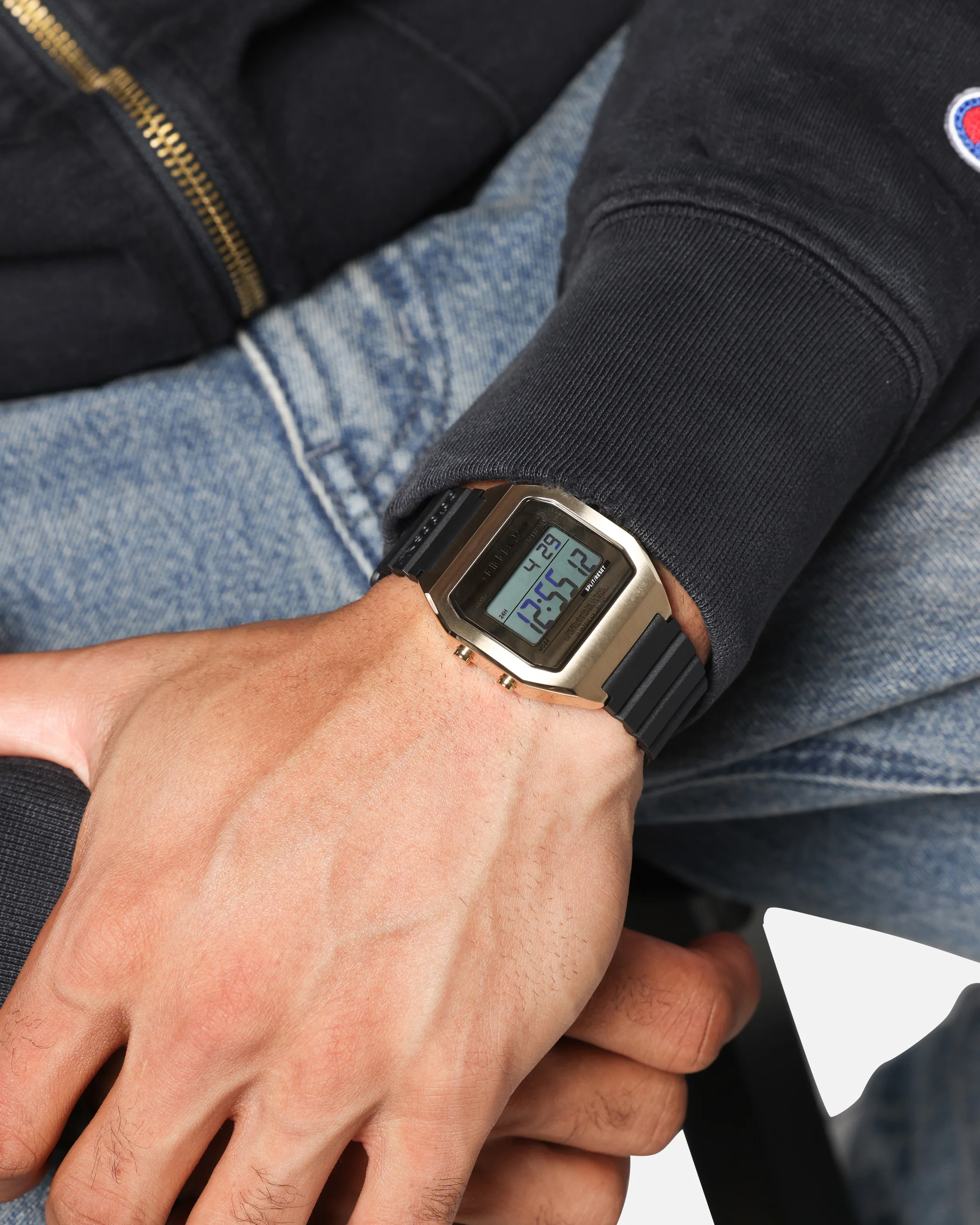 Adidas Digital Two Watch Black/Gold - Image 2