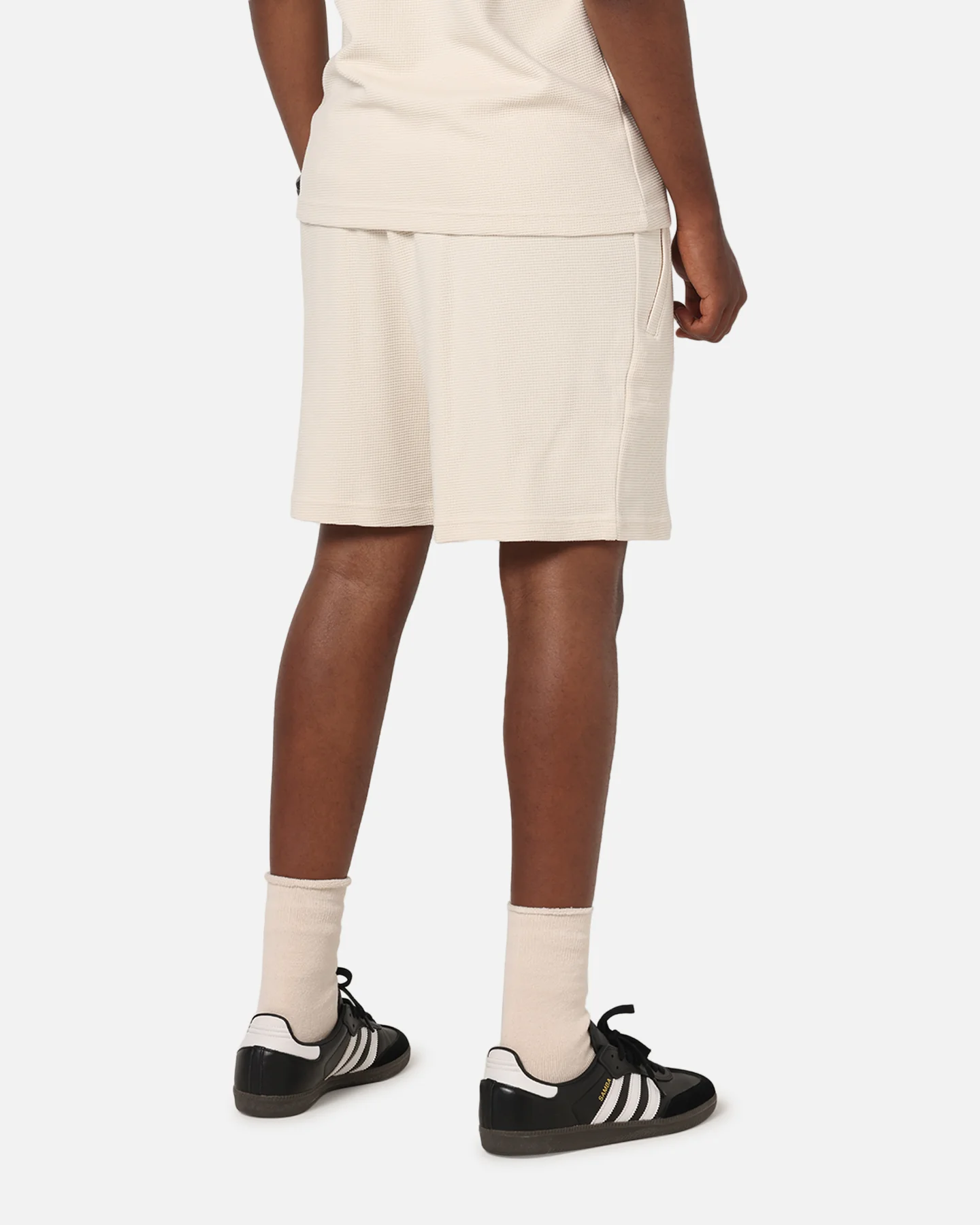 Adidas Trefoil Essentials Waffle Shorts Wonder White - Image 6
