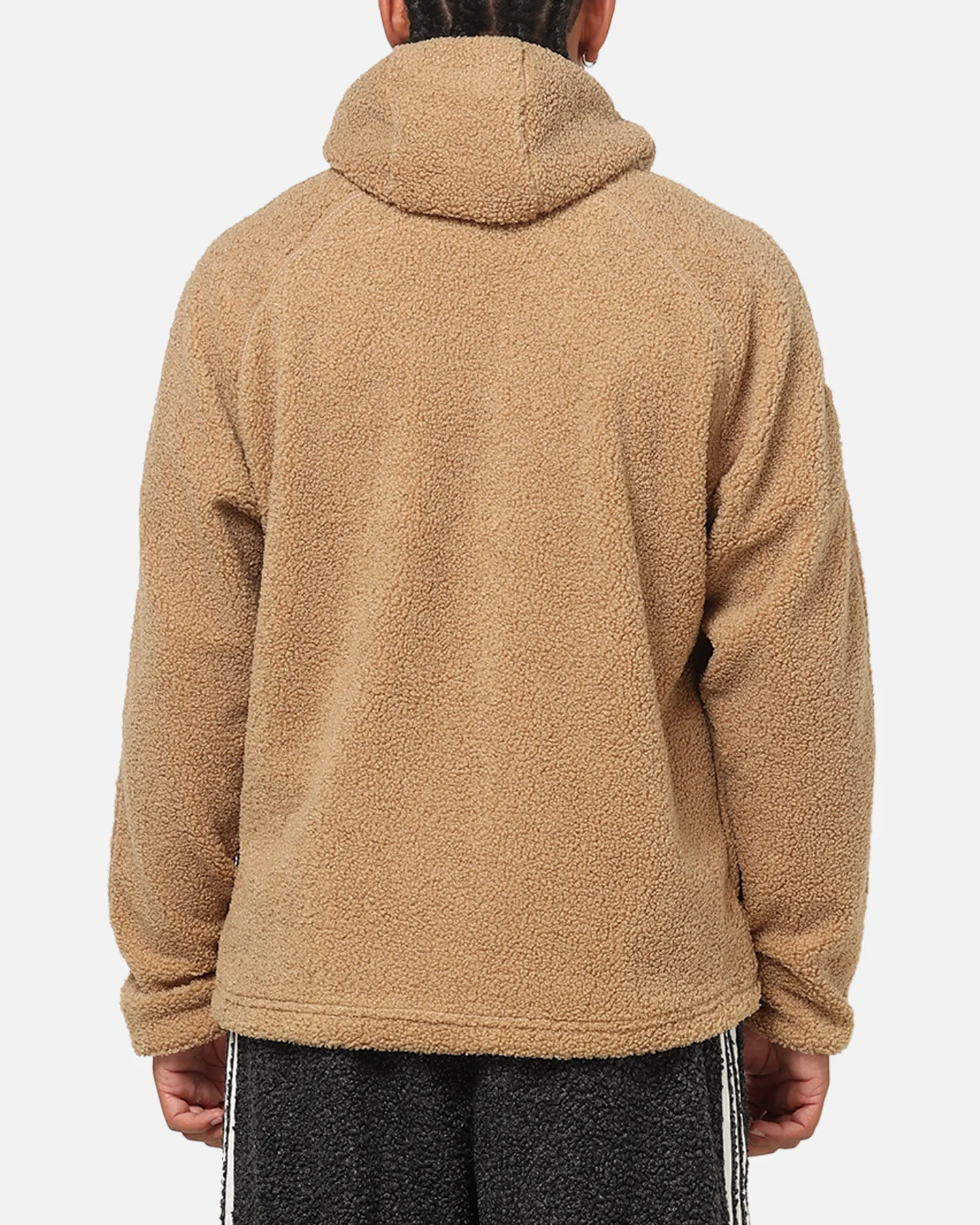 Adidas Fleece Teamgeist 1/4 Zip Hoodie Cardboard - Image 4