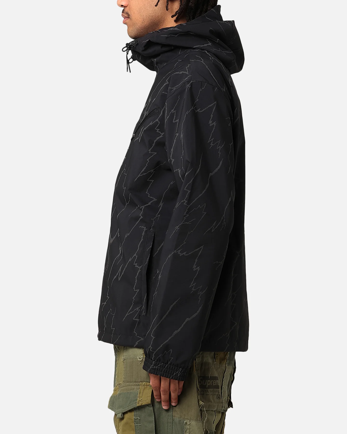 Adidas Lightening Windbreaker Jacket Black - Image 6