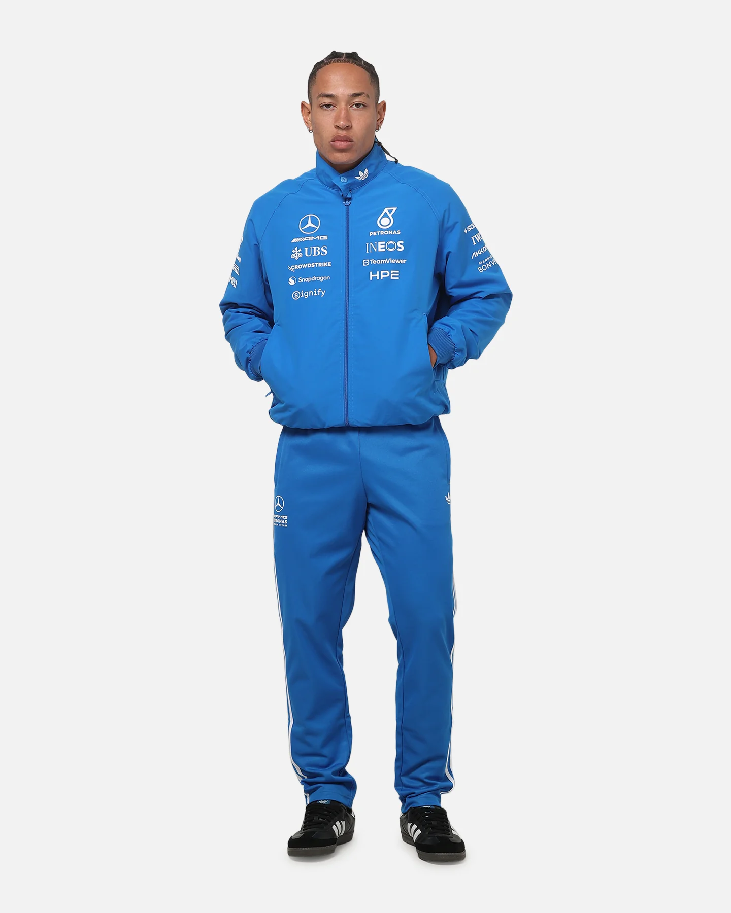 Adidas Mercedes-AMG Petronas Formula 1 Driver Jacket Blue - Image 3