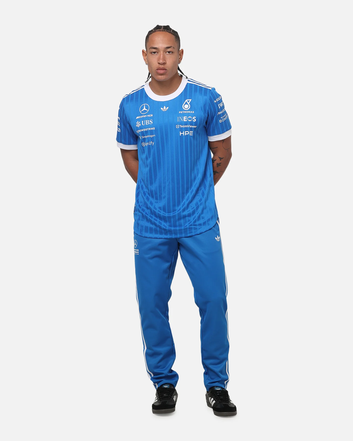 Adidas Mercedes-AMG Petronas Formula 1 Drivers T-Shirt Blue - Image 3