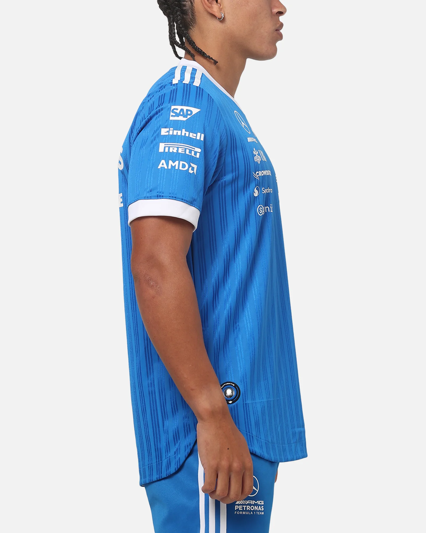 Adidas Mercedes-AMG Petronas Formula 1 Drivers T-Shirt Blue - Image 5