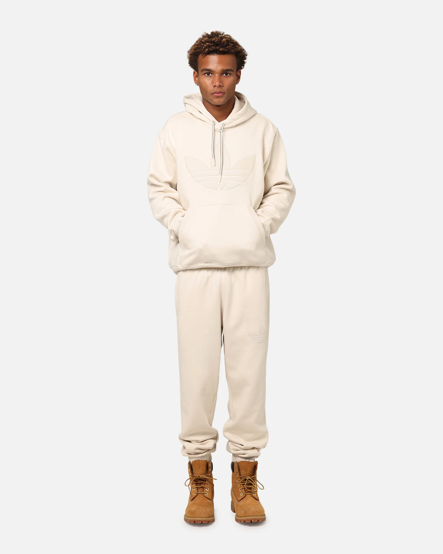 Adidas Originals 70's Fleece Joggers Wonder White - Image 2