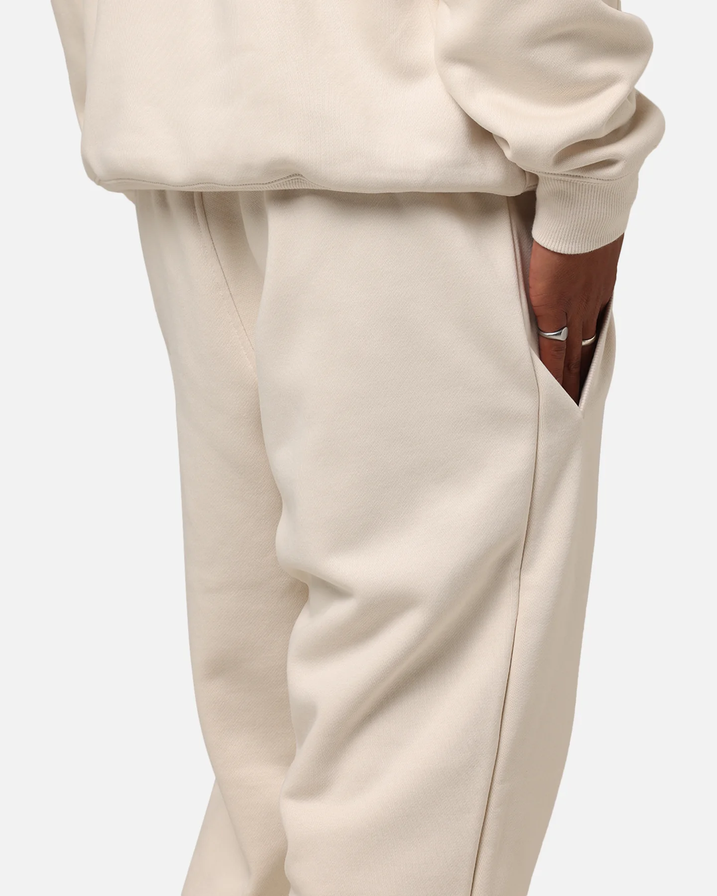 Adidas Originals 70's Fleece Joggers Wonder White - Image 4