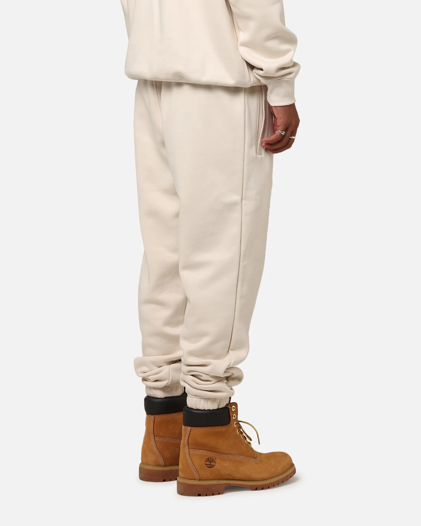 Adidas Originals 70's Fleece Joggers Wonder White - Image 5