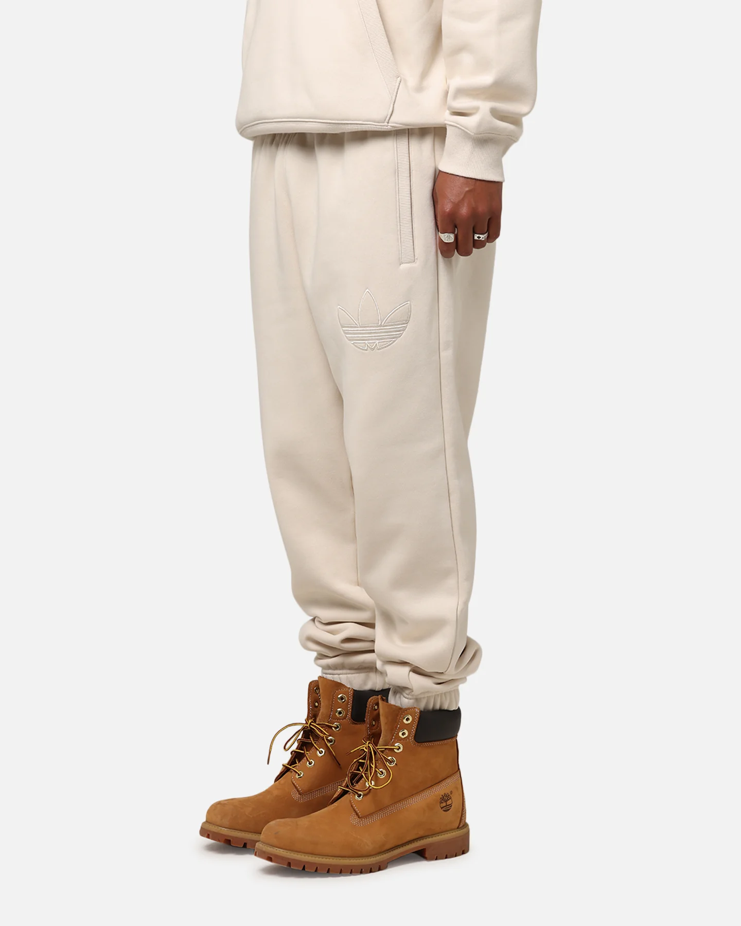 Adidas Originals 70's Fleece Joggers Wonder White - Image 6