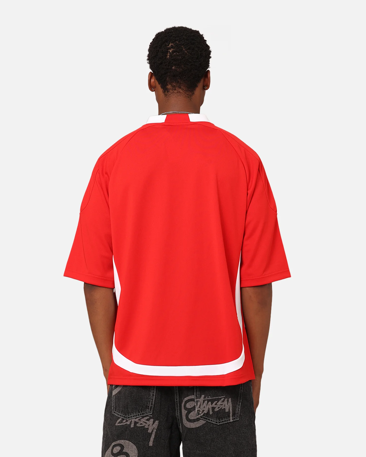 Adidas Oversized Short Sleeve Jersey Better Scarlet - Image 4