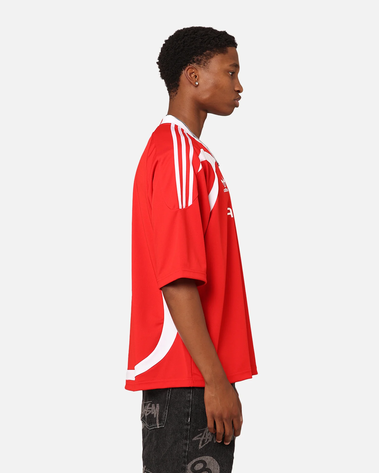 Adidas Oversized Short Sleeve Jersey Better Scarlet - Image 5