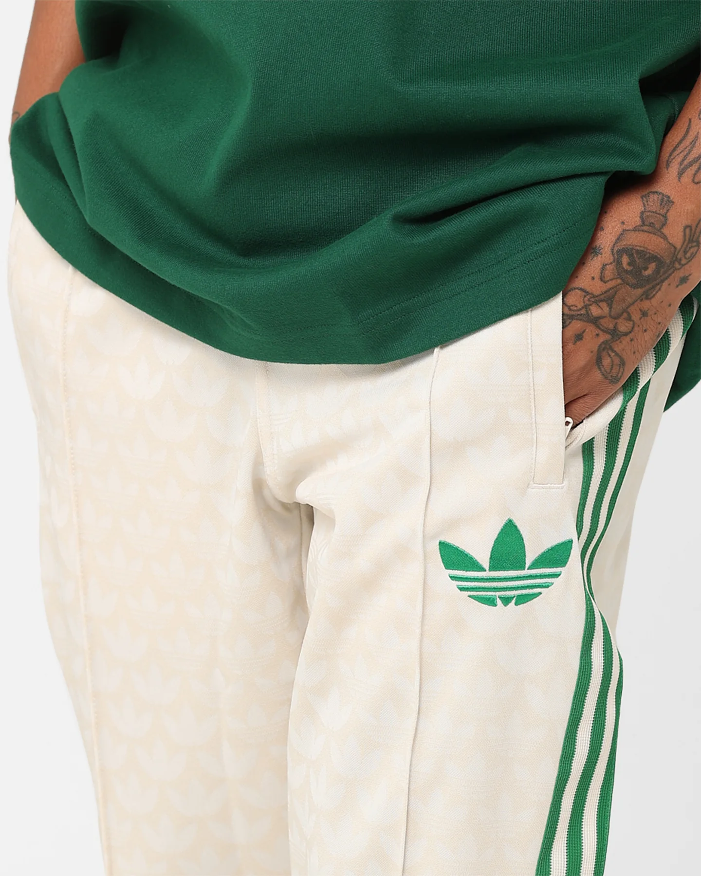 Adidas Adicolour Polyester Track Pants Wonder White - Image 5