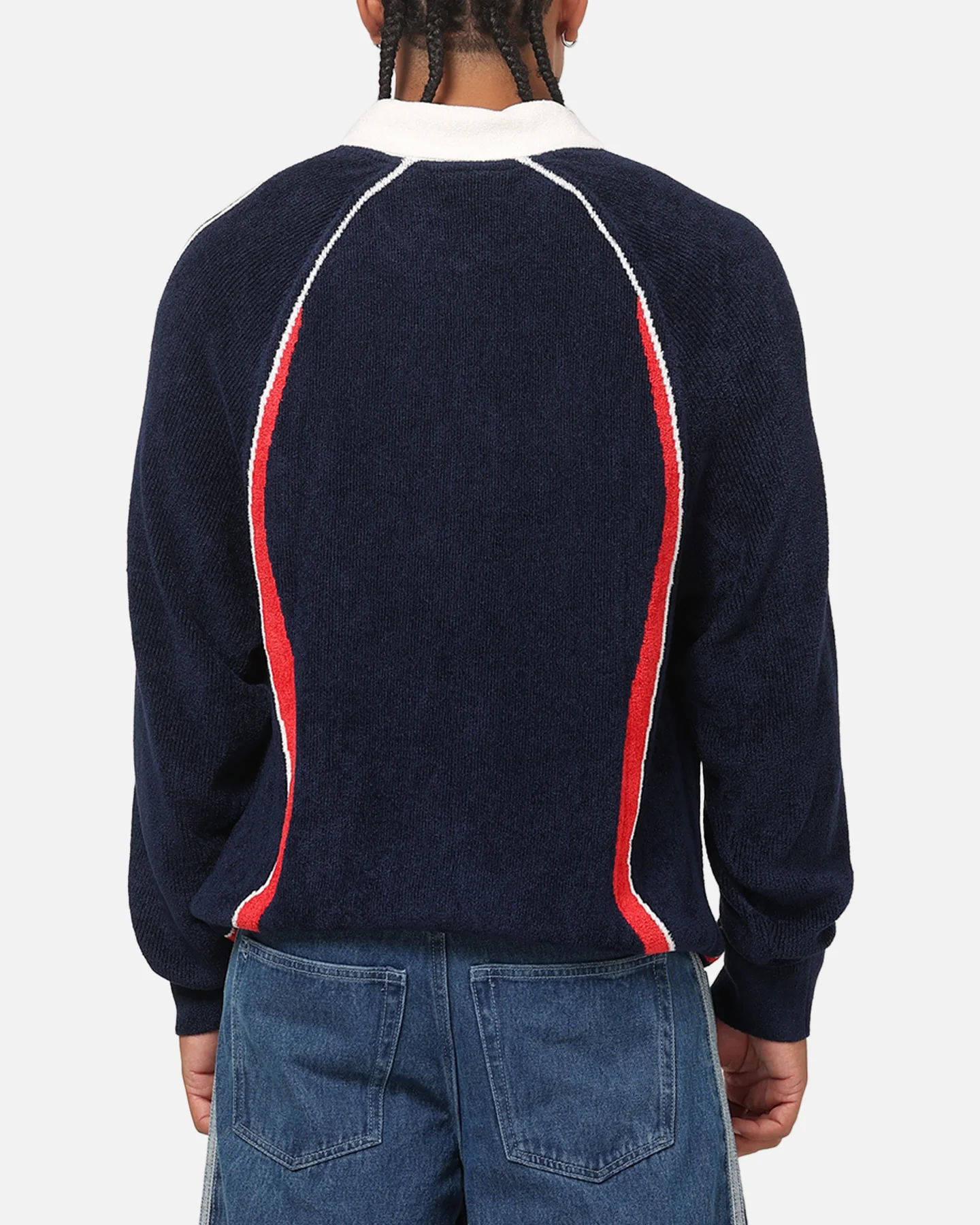 Adidas Retro Remix Teamgeist Long Sleeve Polo Night Indigo - Image 3