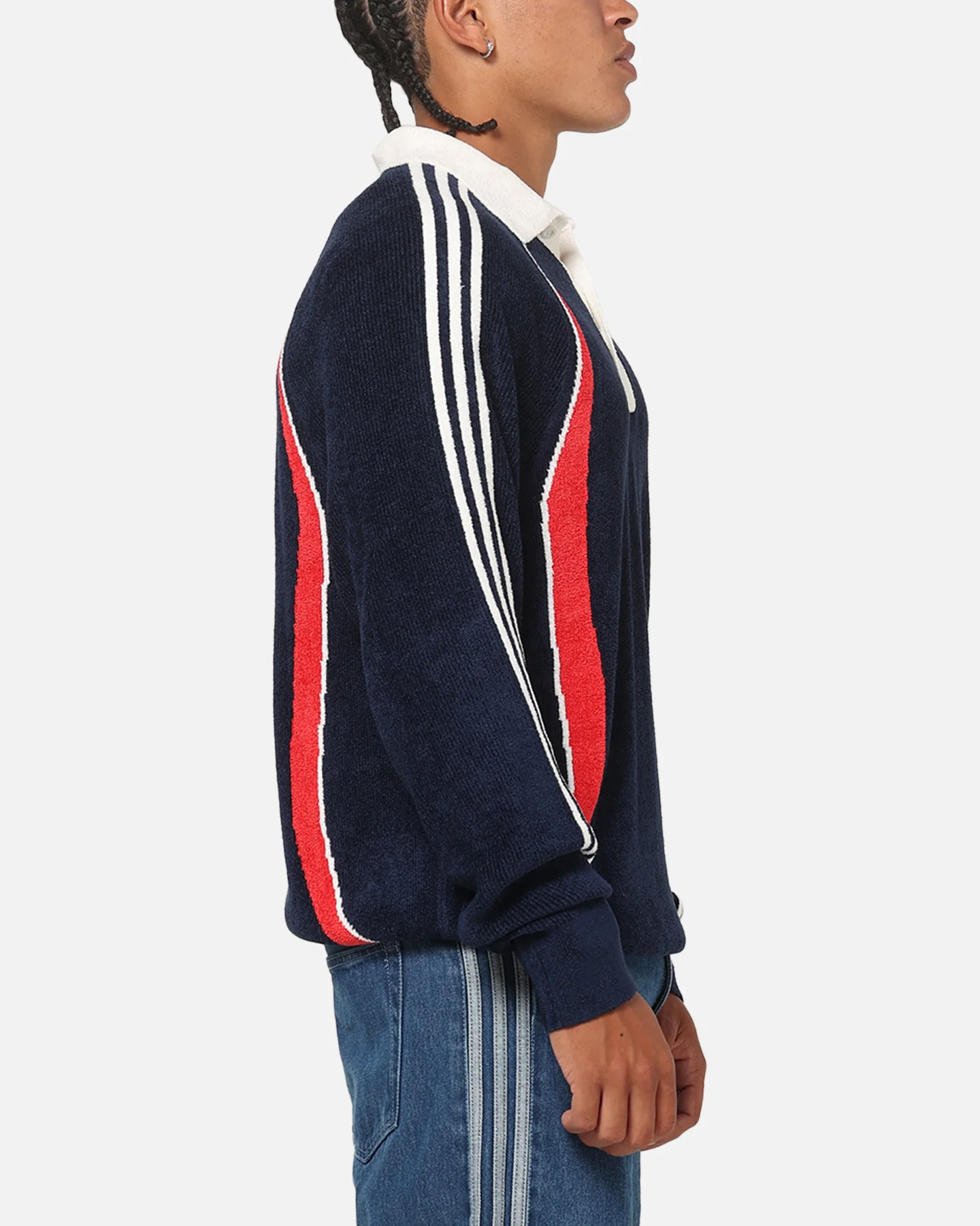 Adidas Retro Remix Teamgeist Long Sleeve Polo Night Indigo - Image 4