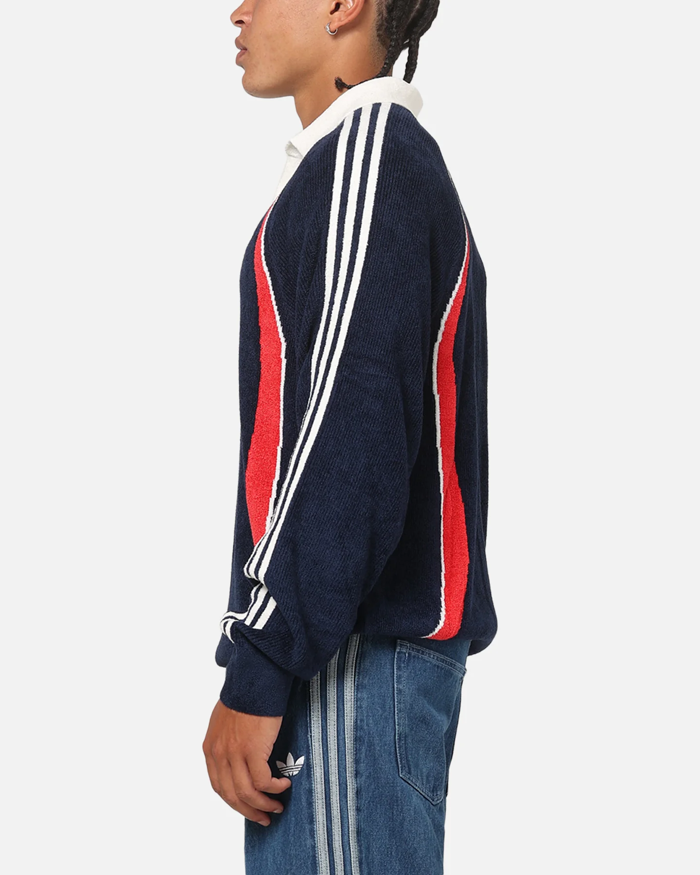Adidas Retro Remix Teamgeist Long Sleeve Polo Night Indigo - Image 5