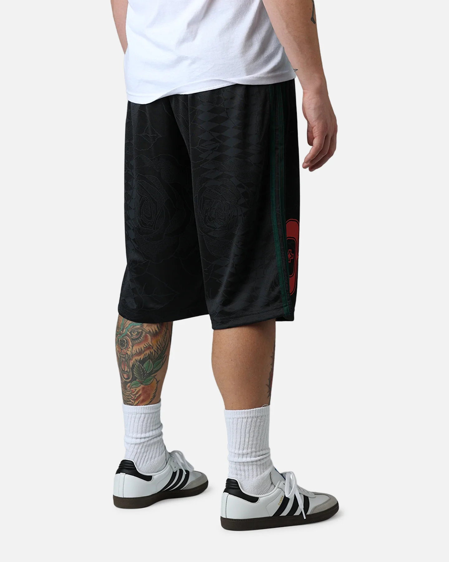 Adidas Rose Shorts Black/Green - Image 4