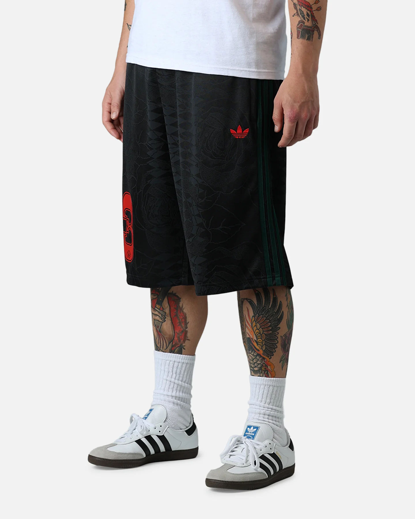 Adidas Rose Shorts Black/Green - Image 5