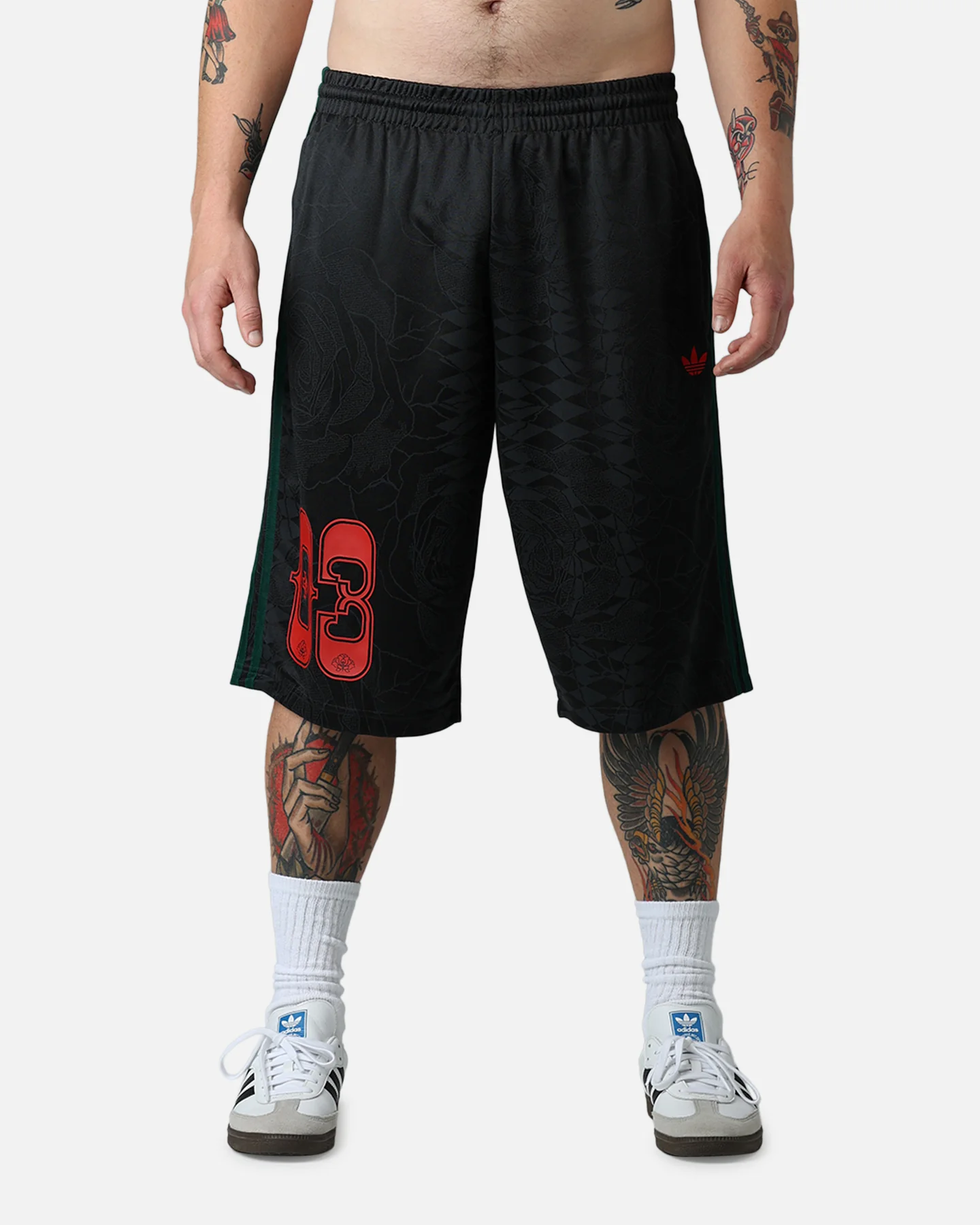 Adidas Rose Shorts Black/Green - Image 7