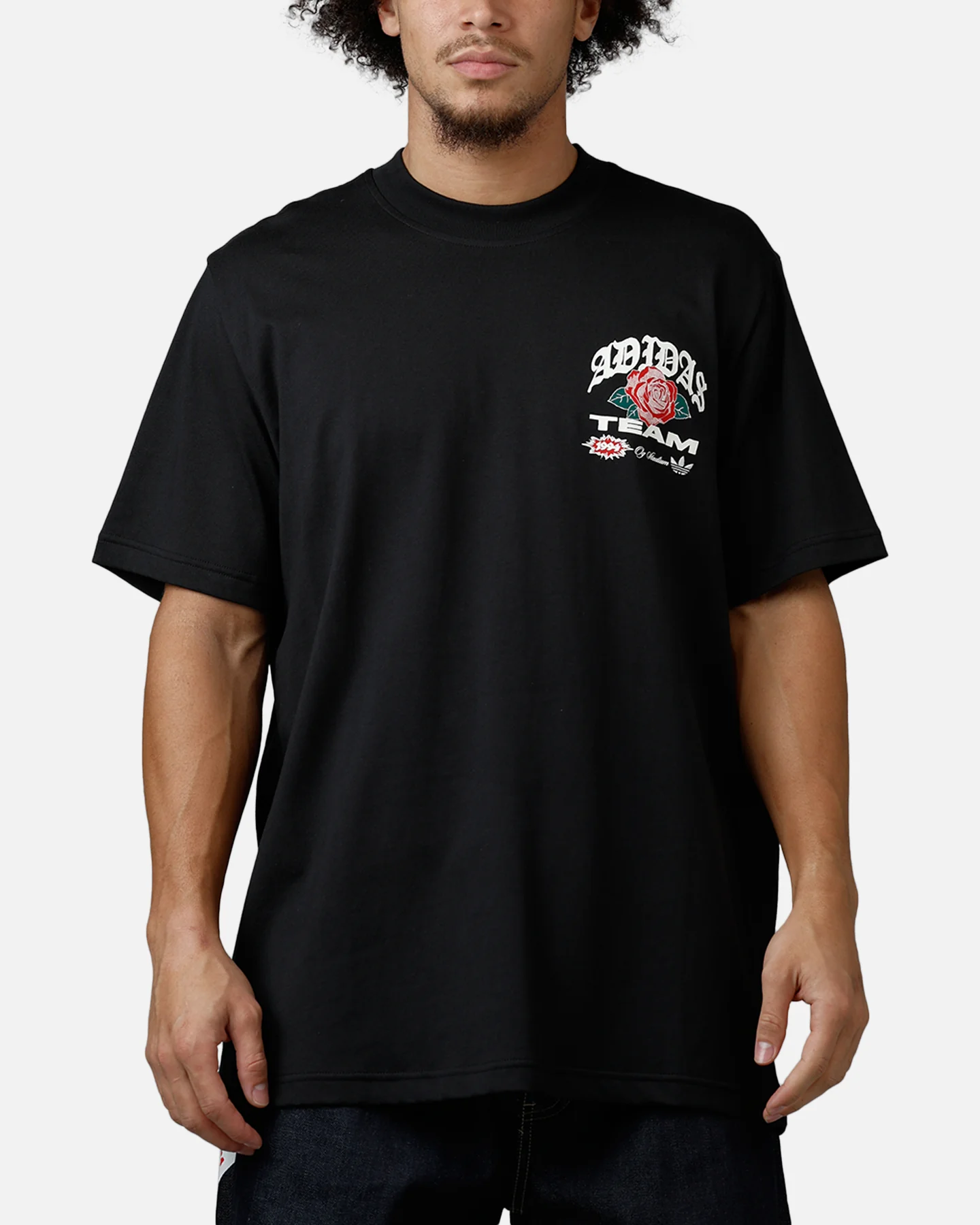 Adidas Team T-Shirt Black/Red - Image 2