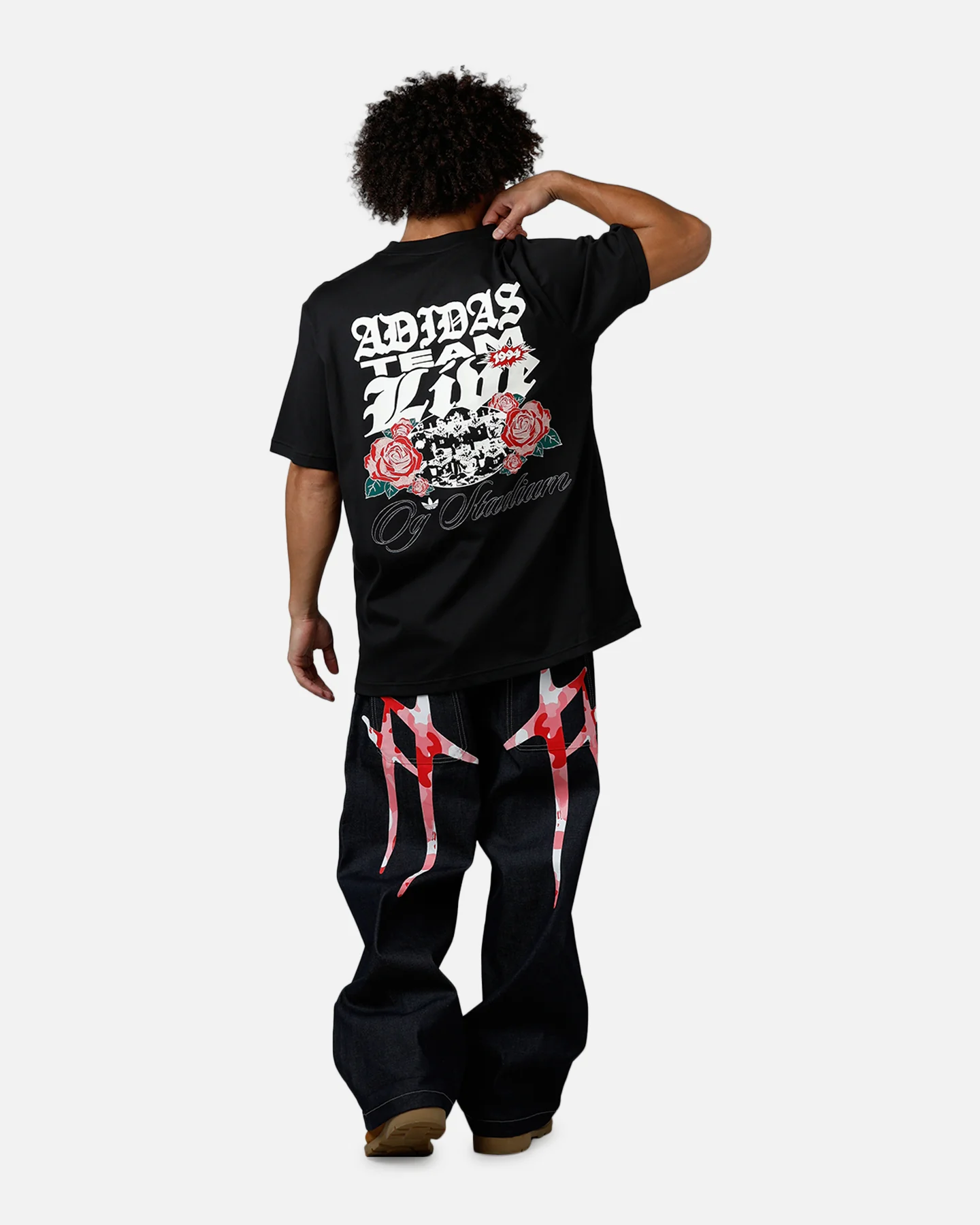 Adidas Team T-Shirt Black/Red - Image 3