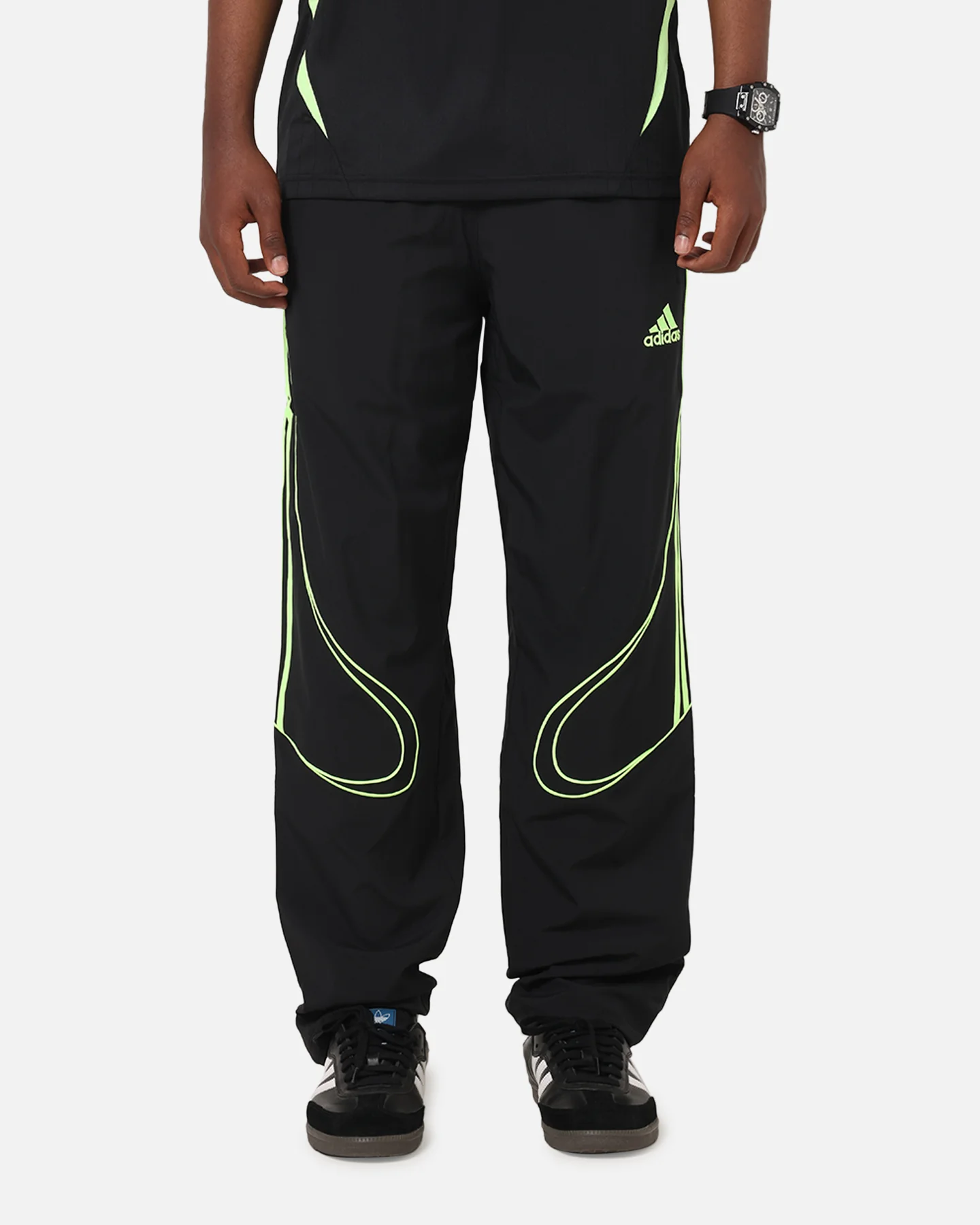 Adidas Teamgeist Adicolor Track Pants Black/Green - Image 5