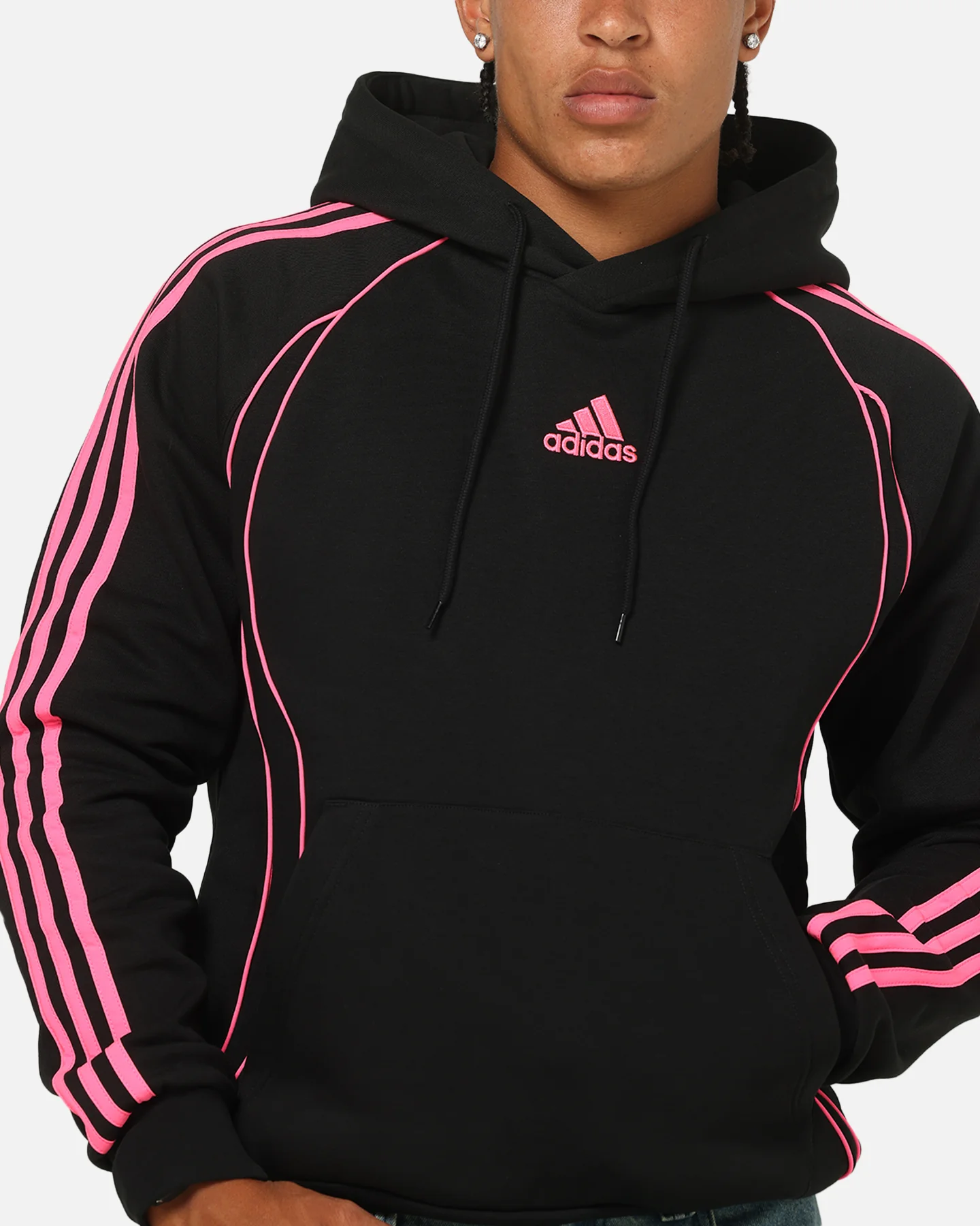 Adidas Teamgeist Hoodie Black/Lucid Pink - Image 6